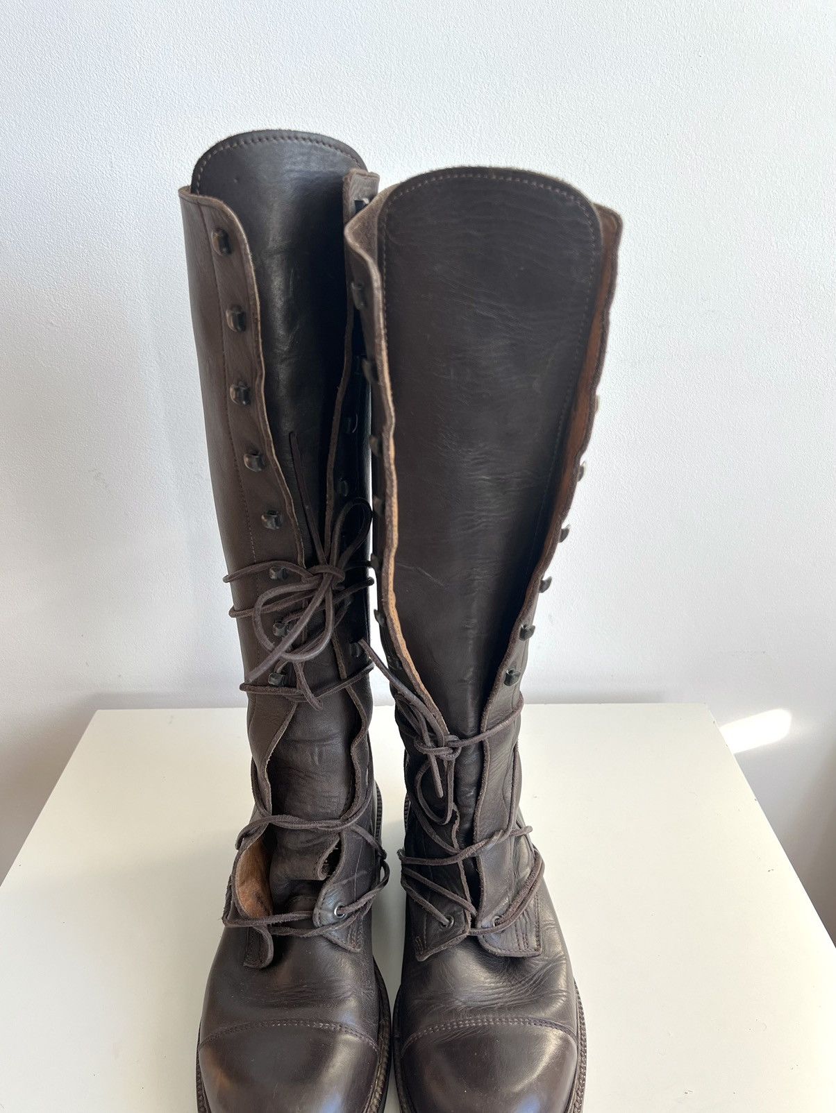 Dirk Bikkembergs Dirk Bikkembergs??? SAMPLE Wooden Heel Knee Boots Size US 11 / IT 41 - 6 Thumbnail