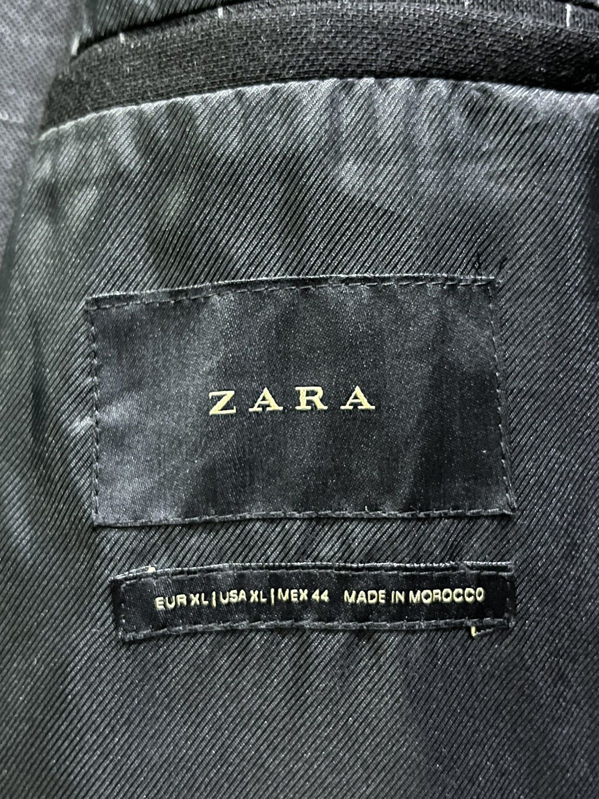 Zara ZARA Avant Pinstripe Stripe Panel Blazer Tailored Edge Size 44S - 6 Thumbnail
