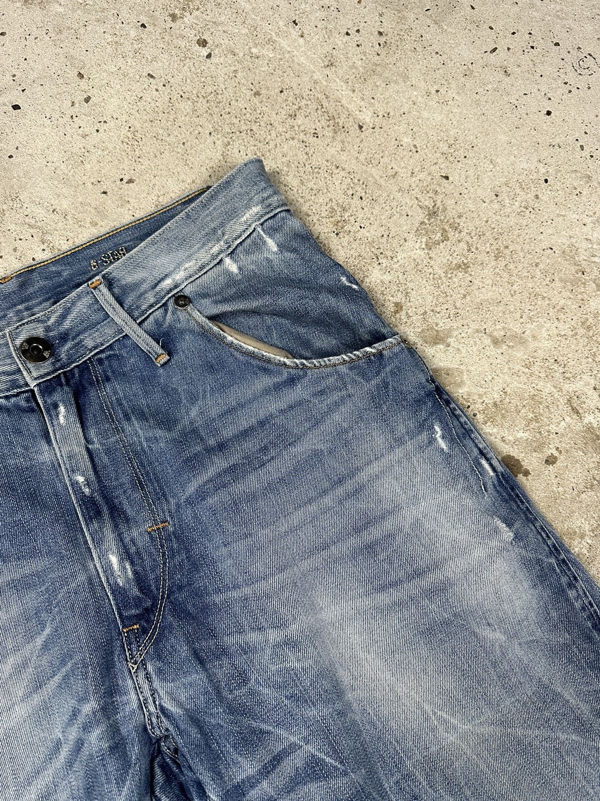 G-Star × Vintage Vintage G Star Raw Arc Loose Tapered Denim Pants Trashed Size US 31 - 7 Thumbnail