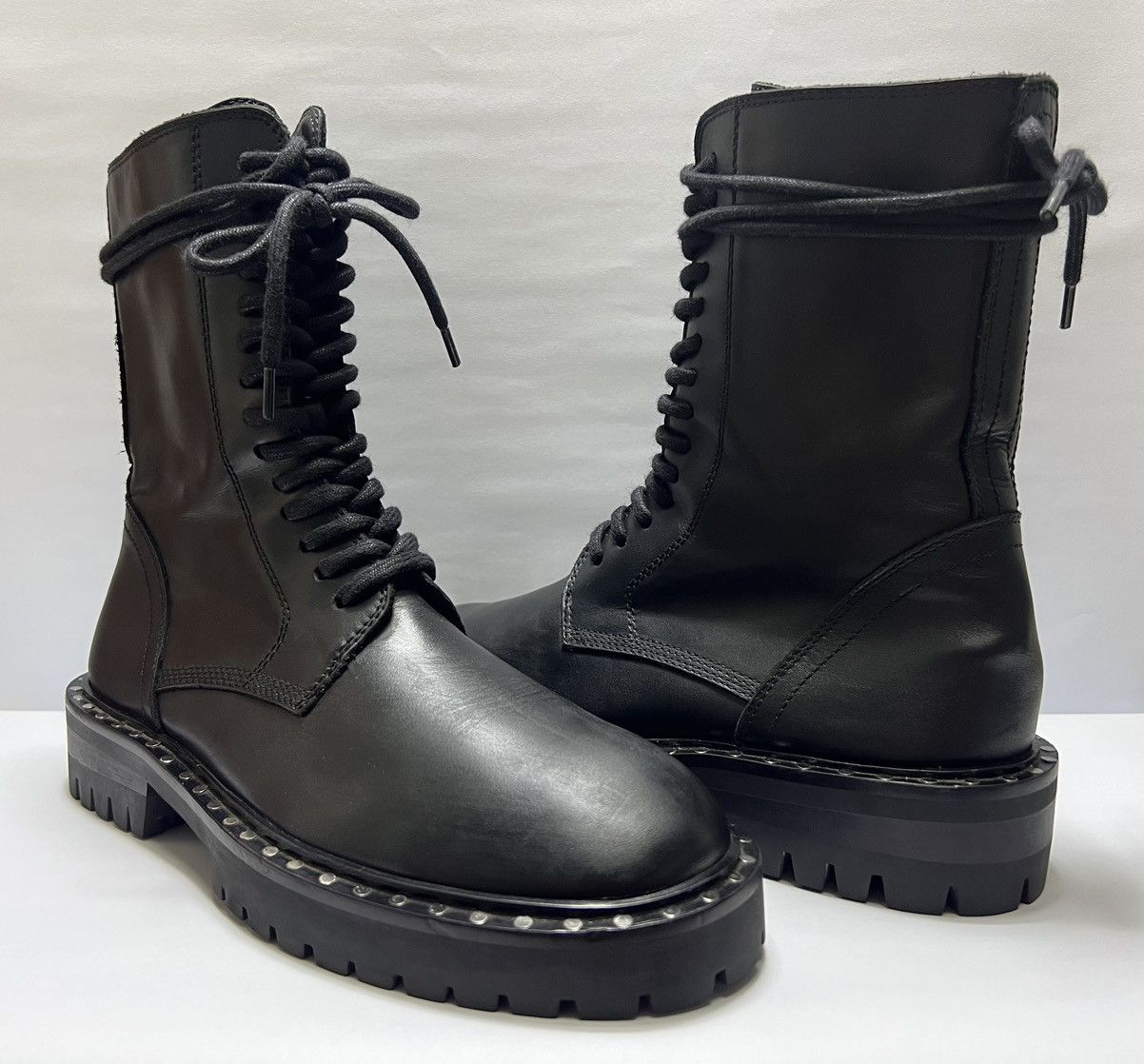 ann demeulemeester leather ankle boots