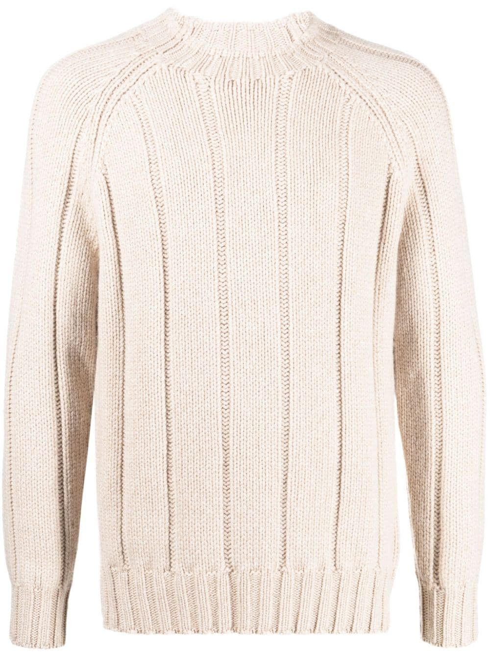 Brunello Cucinelli o1w1db10924 Cashmere Sweater in Light Beige Size US XL / EU 56 / 4 - 1 Thumbnail