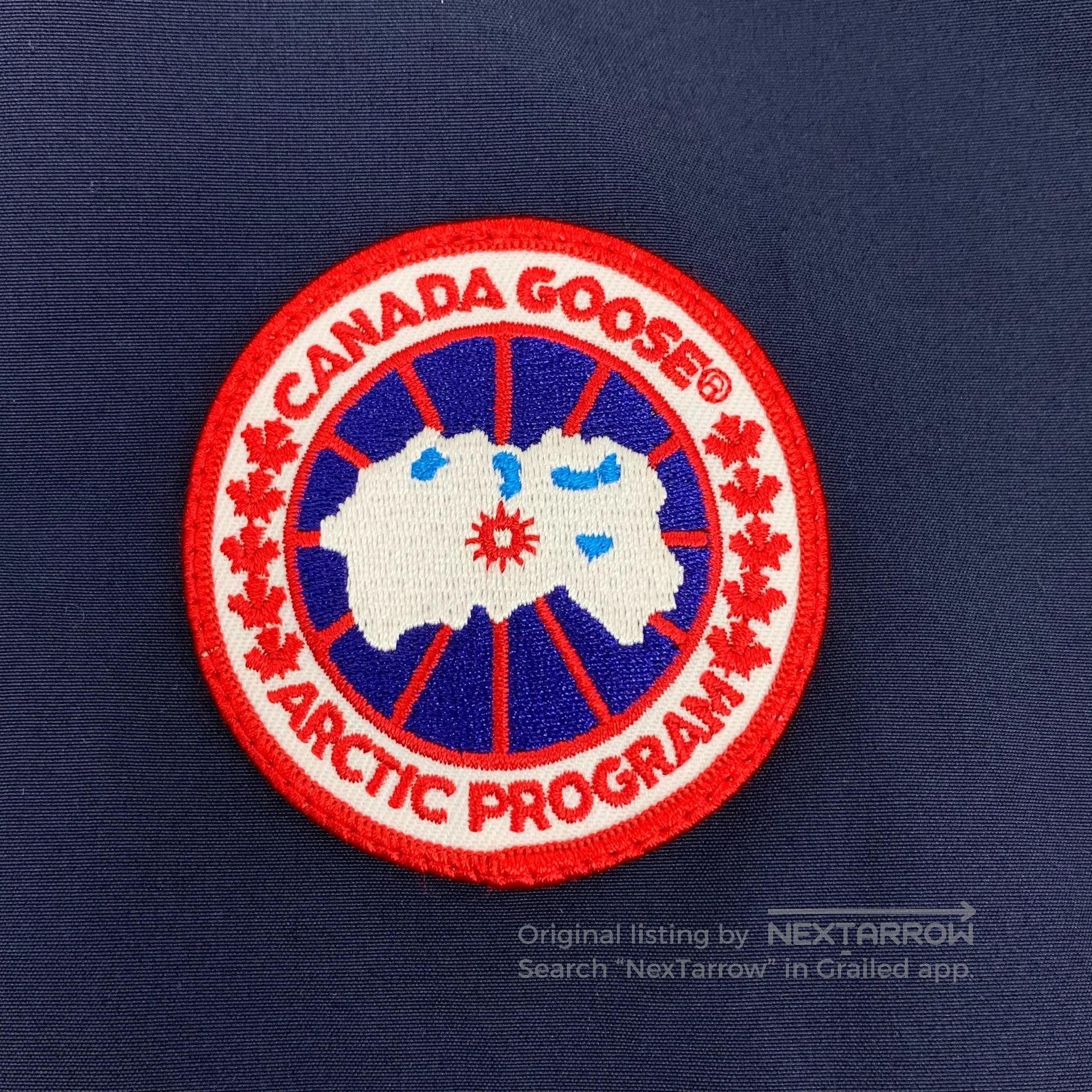 Canada Goose Canada Goose Navy Blue Logo Patch Collar Zipper Long Sleev Size US XL / EU 56 / 4 - 5 Thumbnail