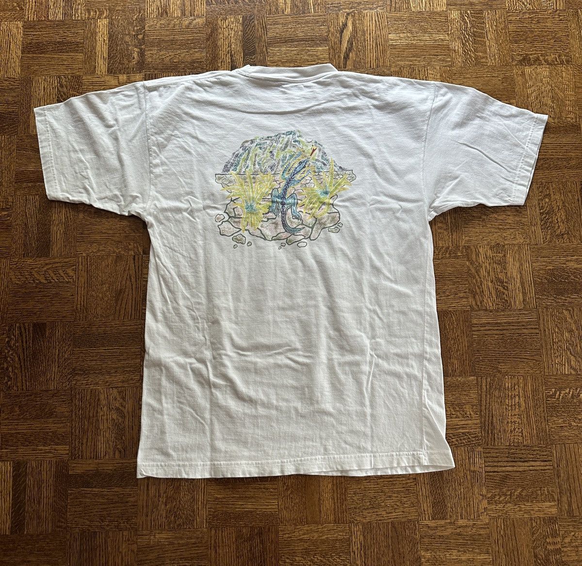 Vintage Vintage 90s Lizard Art Graphic Tee Size US XL / EU 56 / 4 - 3 Thumbnail