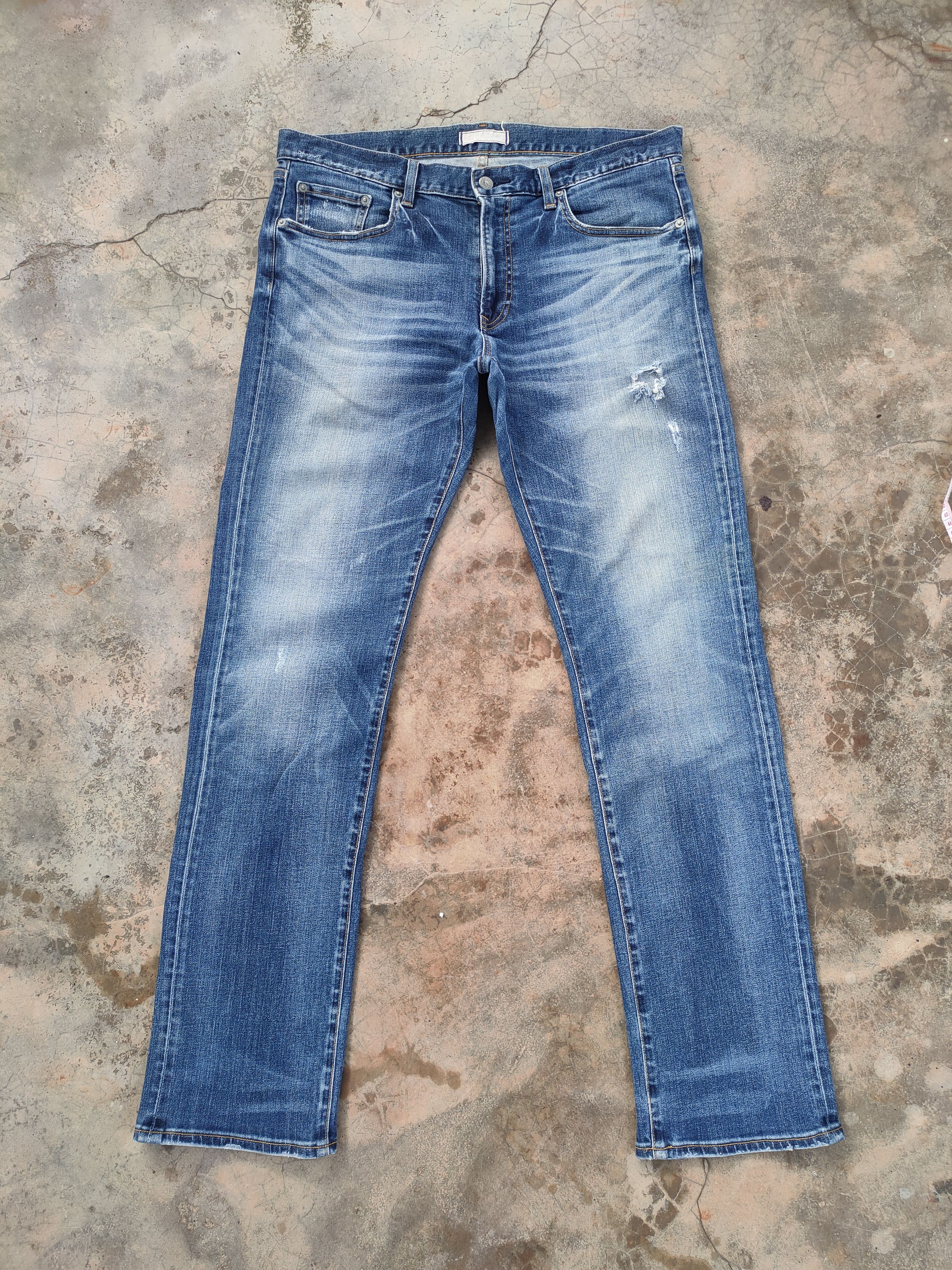 Japanese Brand JAPANESE VINTAGE FADED DISTRESSED JEANS PANTS Size US 35 - 1 Thumbnail