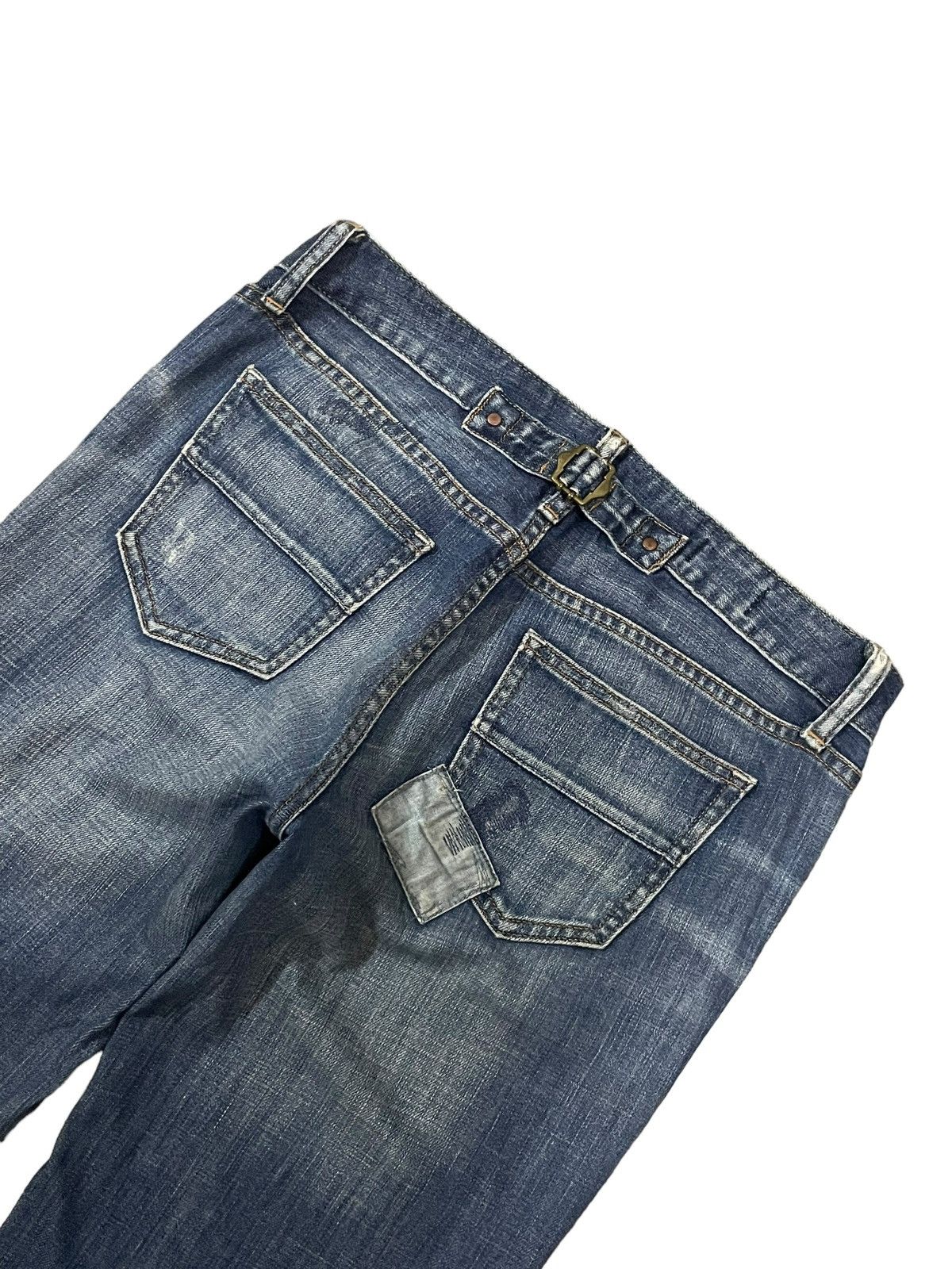 Balenciaga × Gap × Kanye West Vintage Y2K Gap 1960 Easy Straight BlueWash Distressed Jeans Size 31" - 10 Thumbnail