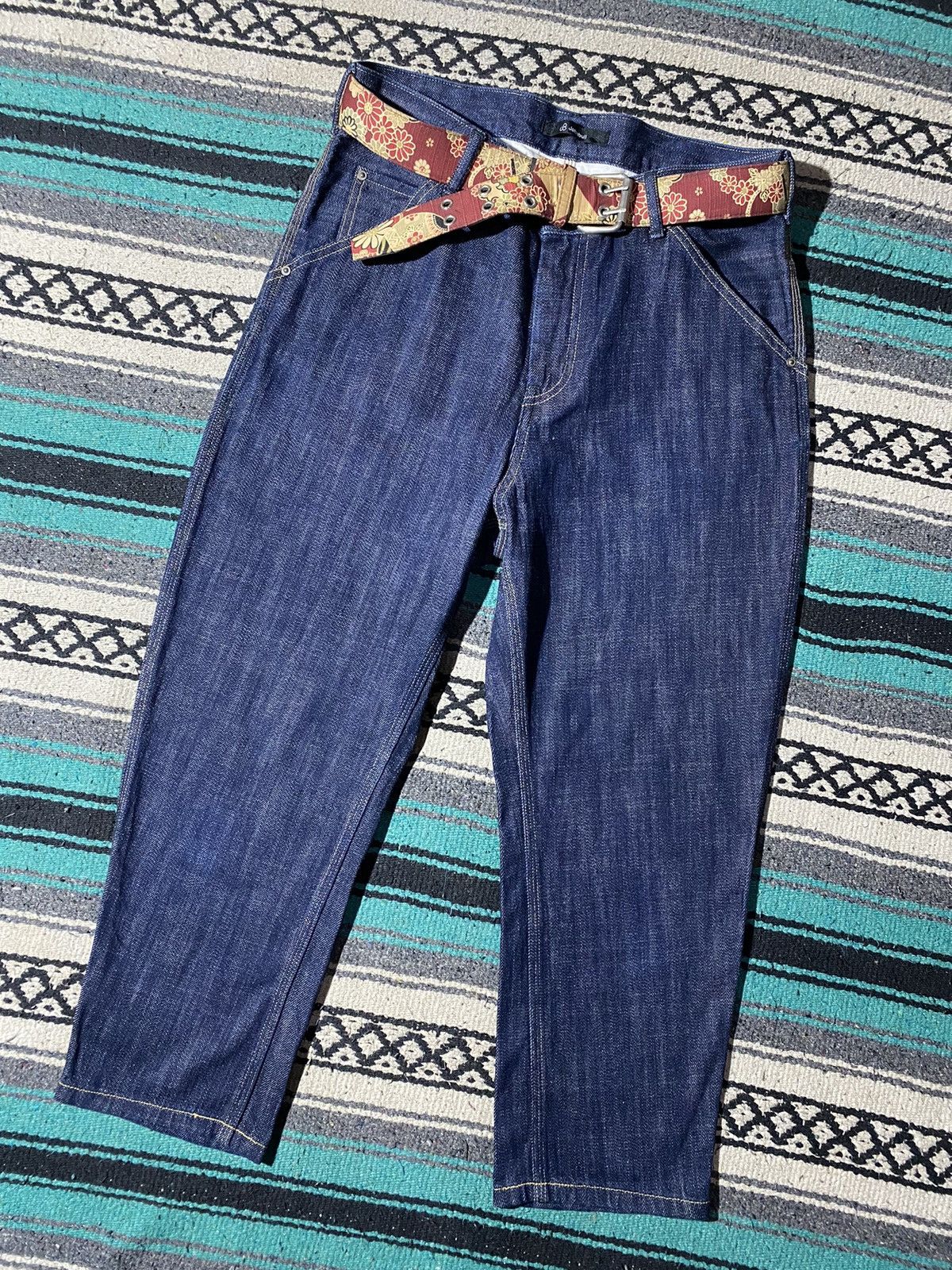 Johnbull × Vintage Vintage Johnbull Cropped Denim Buckle Back Size US 32 / EU 48 - 2 Thumbnail