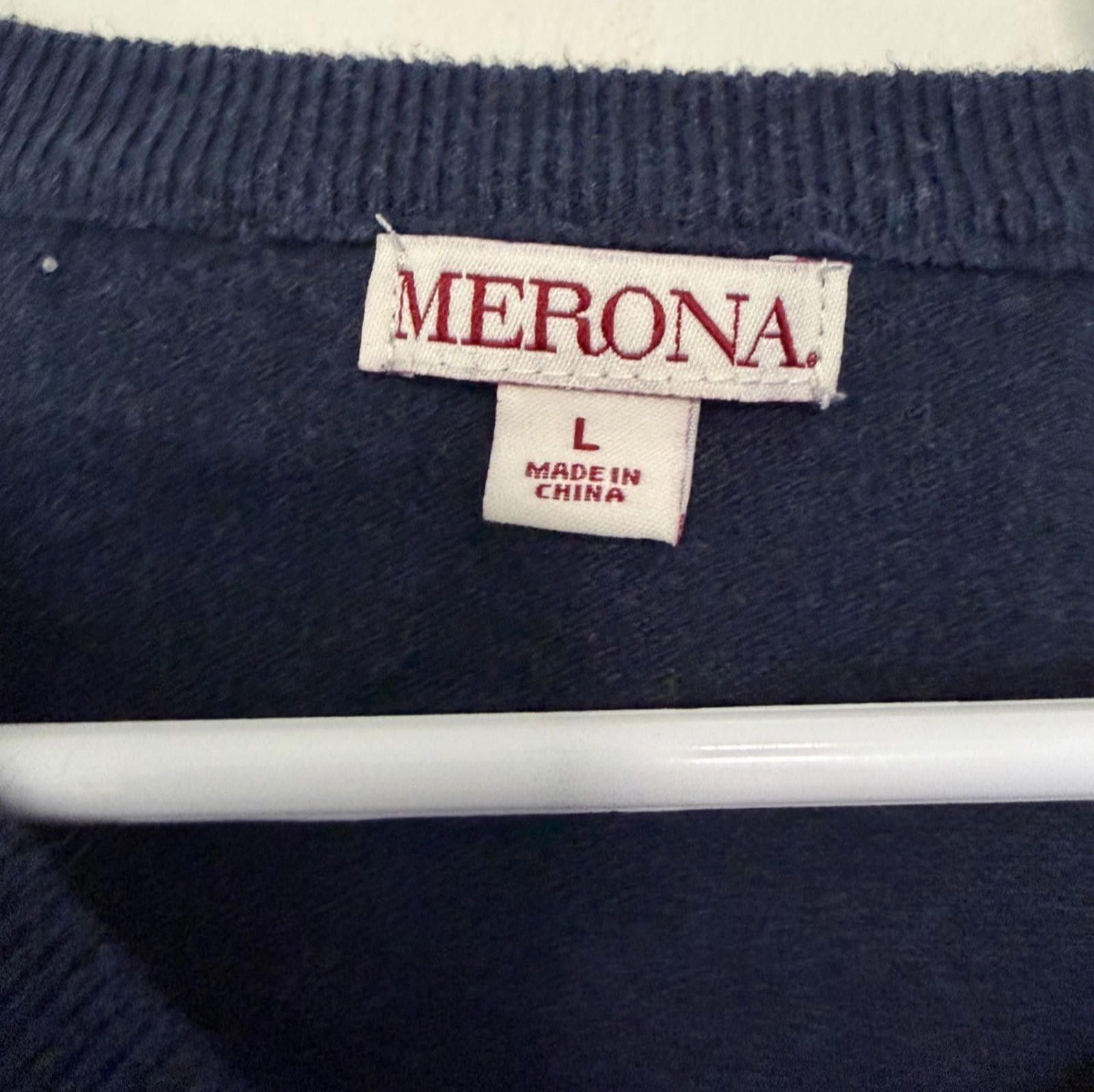 Merona Merona Checkered Blue V Neck Sweater Mens L Size US L / EU 52-54 / 3 - 2 Thumbnail