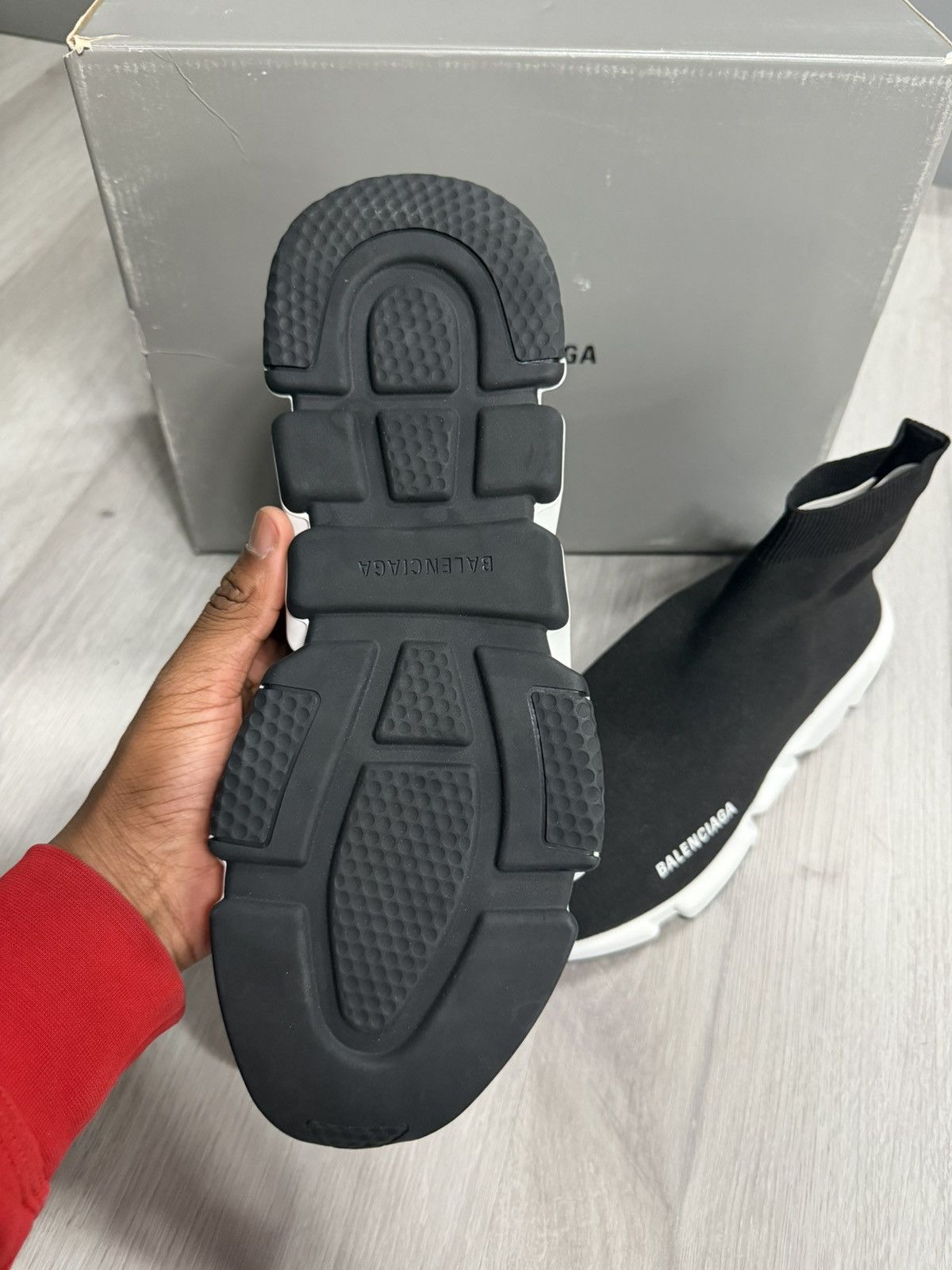 Balenciaga Balenciaga Speed LT Sneaker Black White Size US 13 / EU 46 - 3 Thumbnail