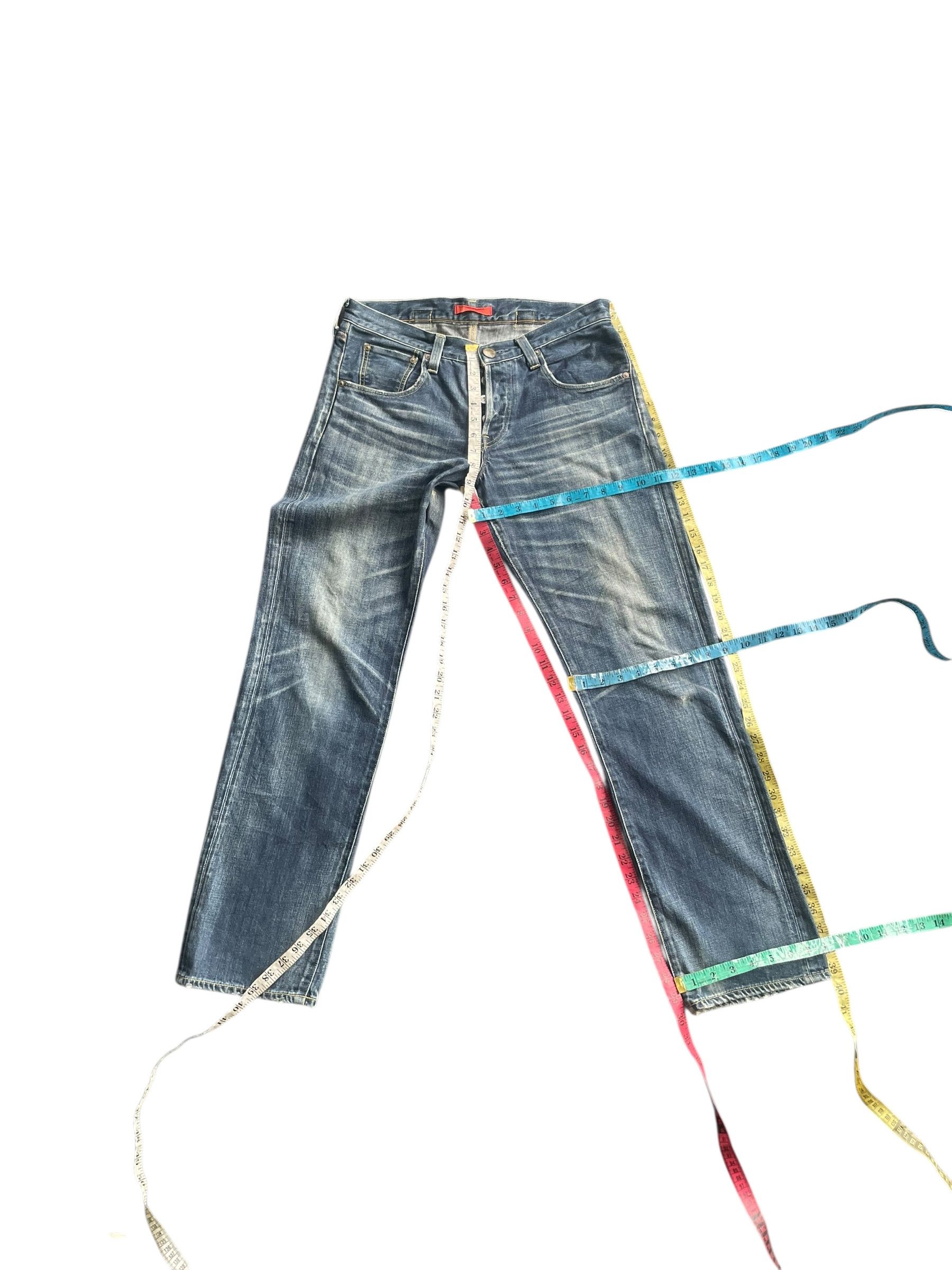 Japanese Brand Red Card Faded Wash Denim Size US 32 / EU 48 - 17 Thumbnail