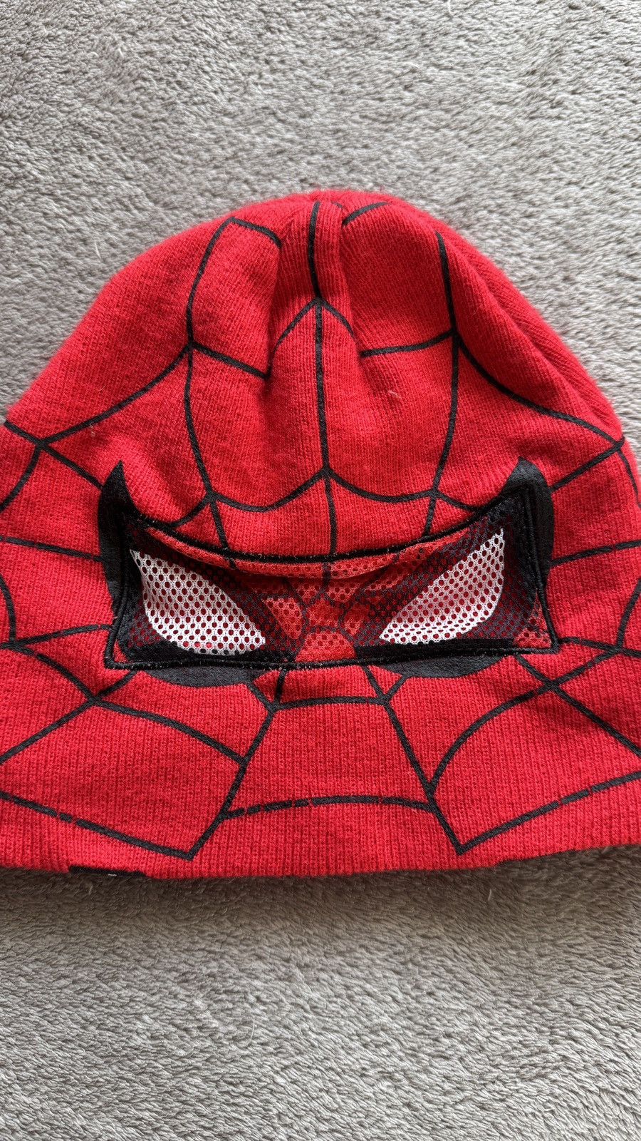 Marvel Comics Amazing Spider-Man vintage crazy Y2K Printed Web beanie Hat Size ONE SIZE - 6 Thumbnail