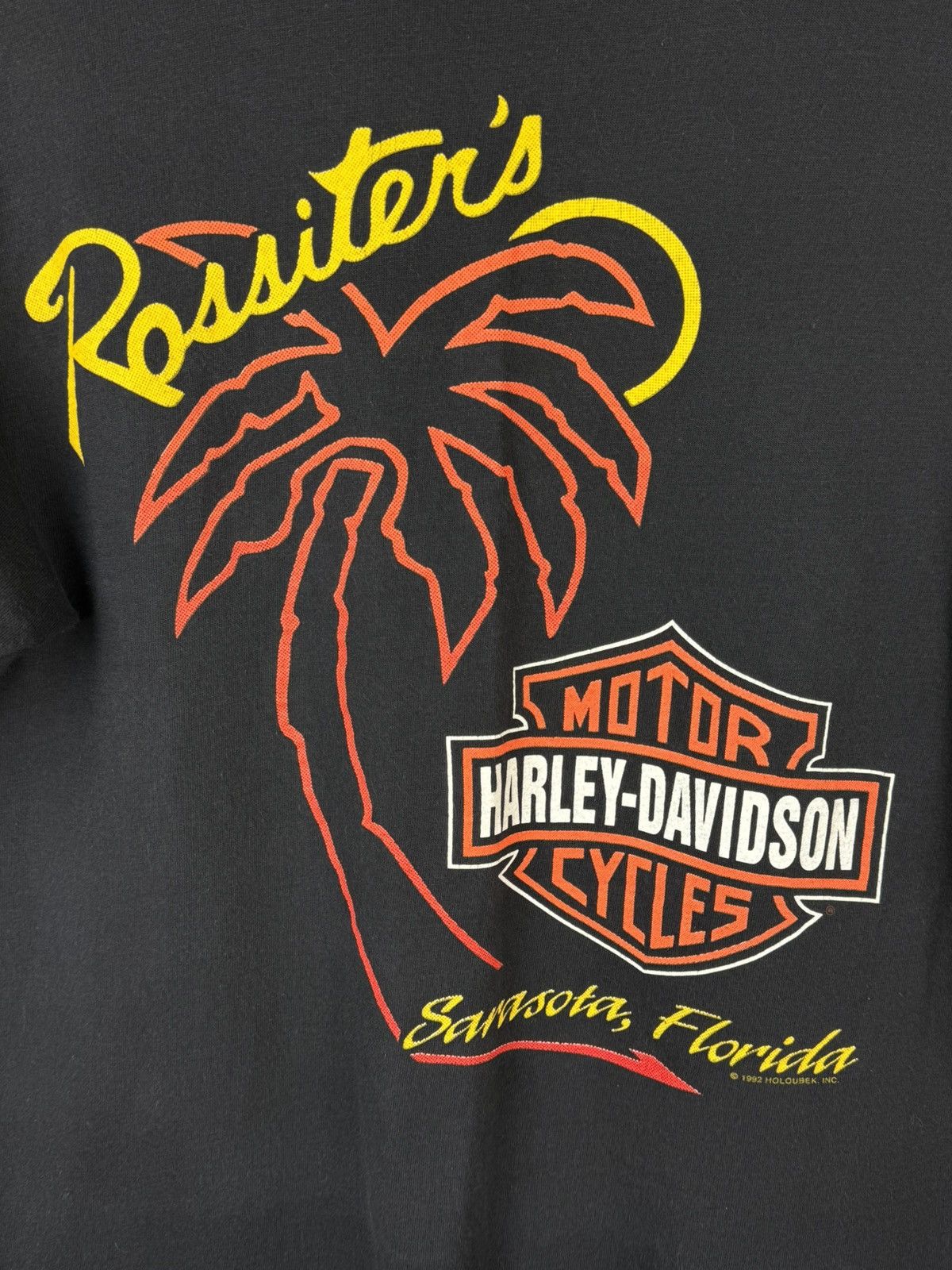 Harley Davidson 80s Harley Davidson 1988 Eagle Dragon Holoubek Florida Tee L Size US L / EU 52-54 / 3 - 7 Thumbnail