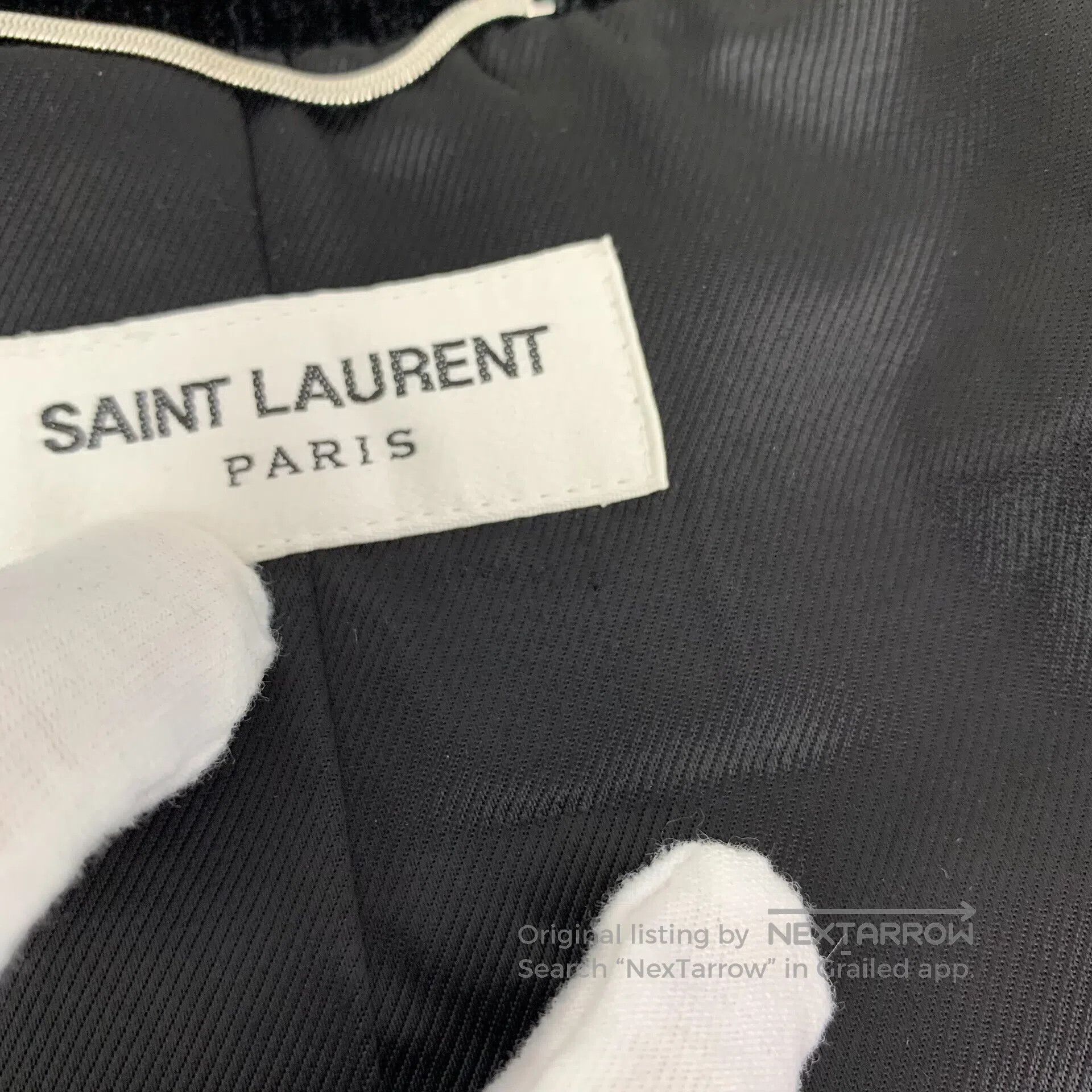 Saint Laurent Paris Saint Laurent Paris Olive Green Cotton Stand Collar Single Size US M / EU 48-50 / 2 - 8 Thumbnail