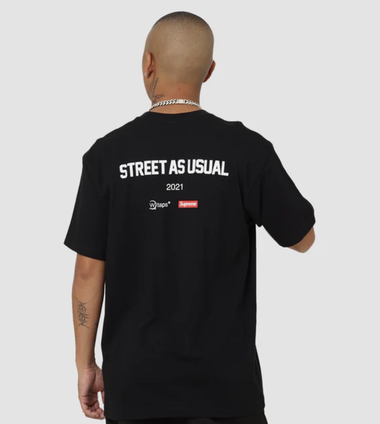 Supreme × Wtaps Supreme x WTAPS Sic'em! Black T-shirt Size US M / EU 48-50 / 2 - 5 Thumbnail