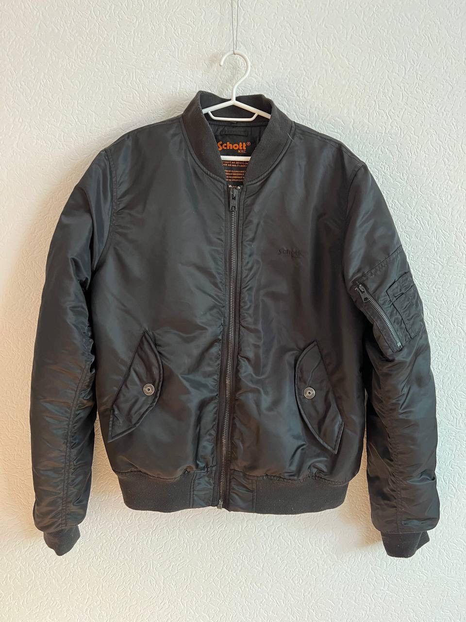 Schott Vintage 90s Schott Ma 7 Nylon Bombers Jacket Size US XL / EU 56 / 4 - 1 Thumbnail