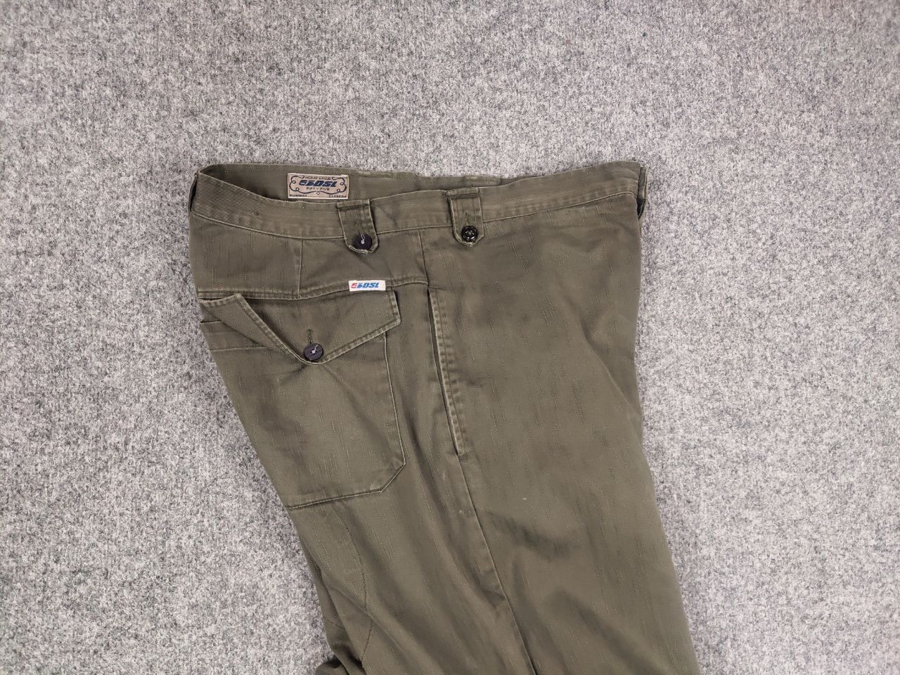 Diesel 55DSL by Diesel Vintage Military Baggu Green wide leg Pants Size US 34 / EU 50 - 13 Thumbnail