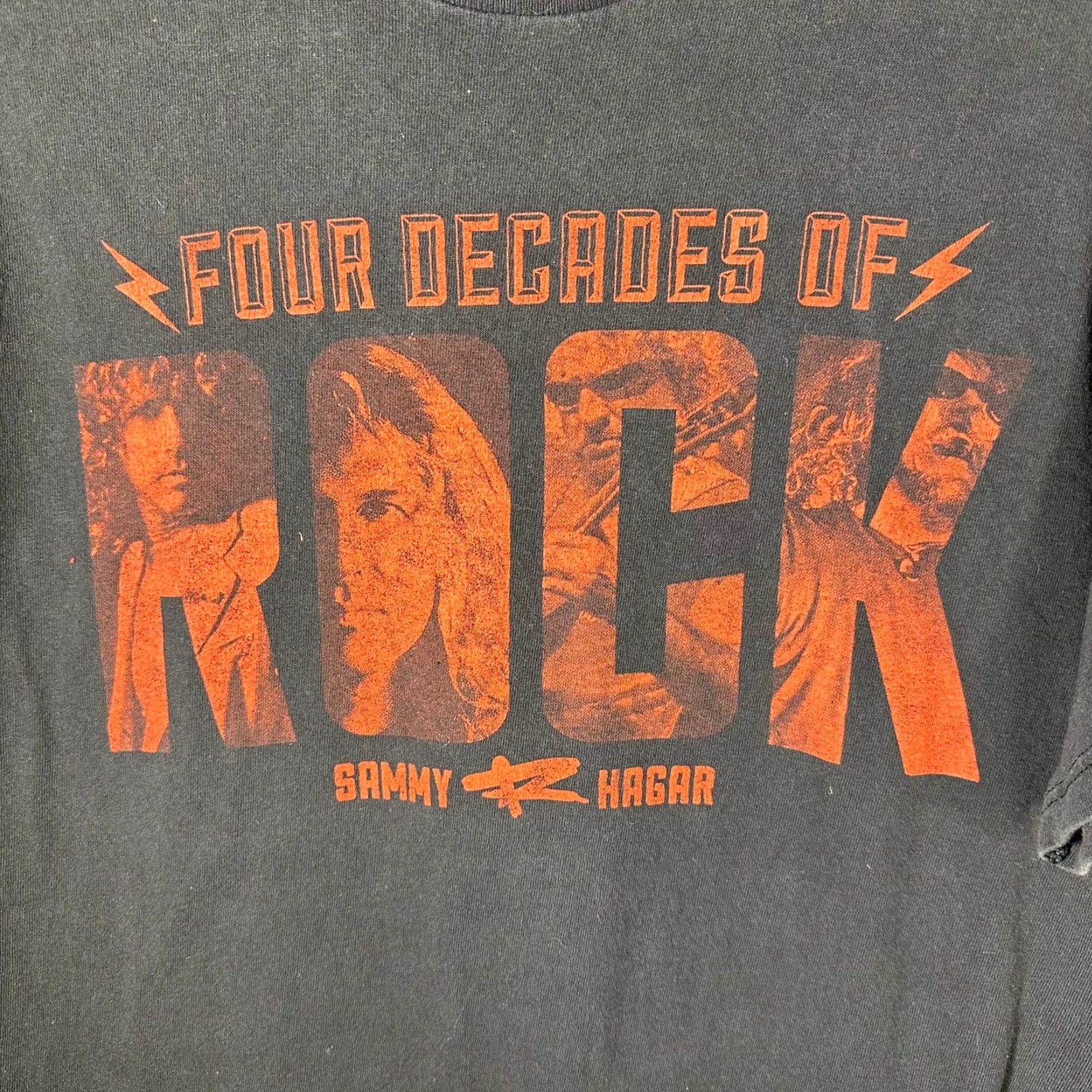 Vintage Sammy Hagar Four Decades of Rock T-Shirt Mens L Black Delta Pro Weight Shirt Size US L / EU 52-54 / 3 - 2 Thumbnail