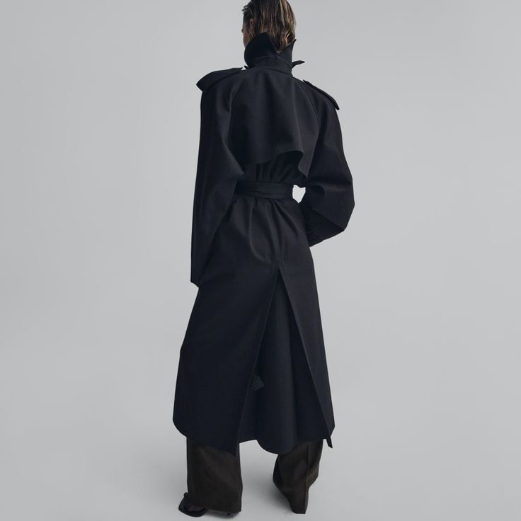 Phoebe Philo Phoebe philo Long Raglan Trench with Padded Shoulder Jacket Size M / US 6-8 / IT 42-44 - 13 Thumbnail