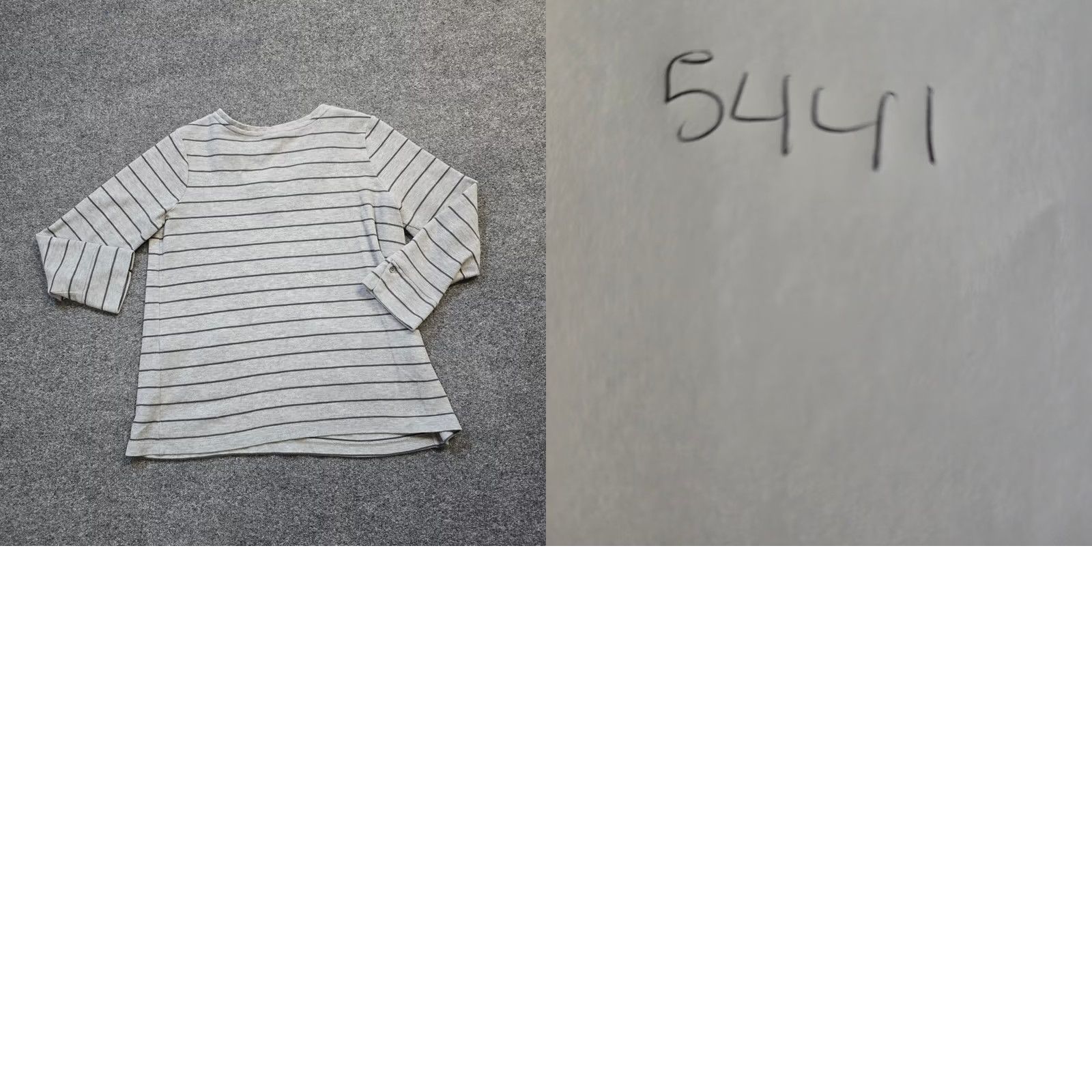 J. Jill J Jill Sweater Womens Medium Gray Striped Pockets Long Sleeve Casual Pullover Size M / US 6-8 / IT 42-44 - 8 Thumbnail