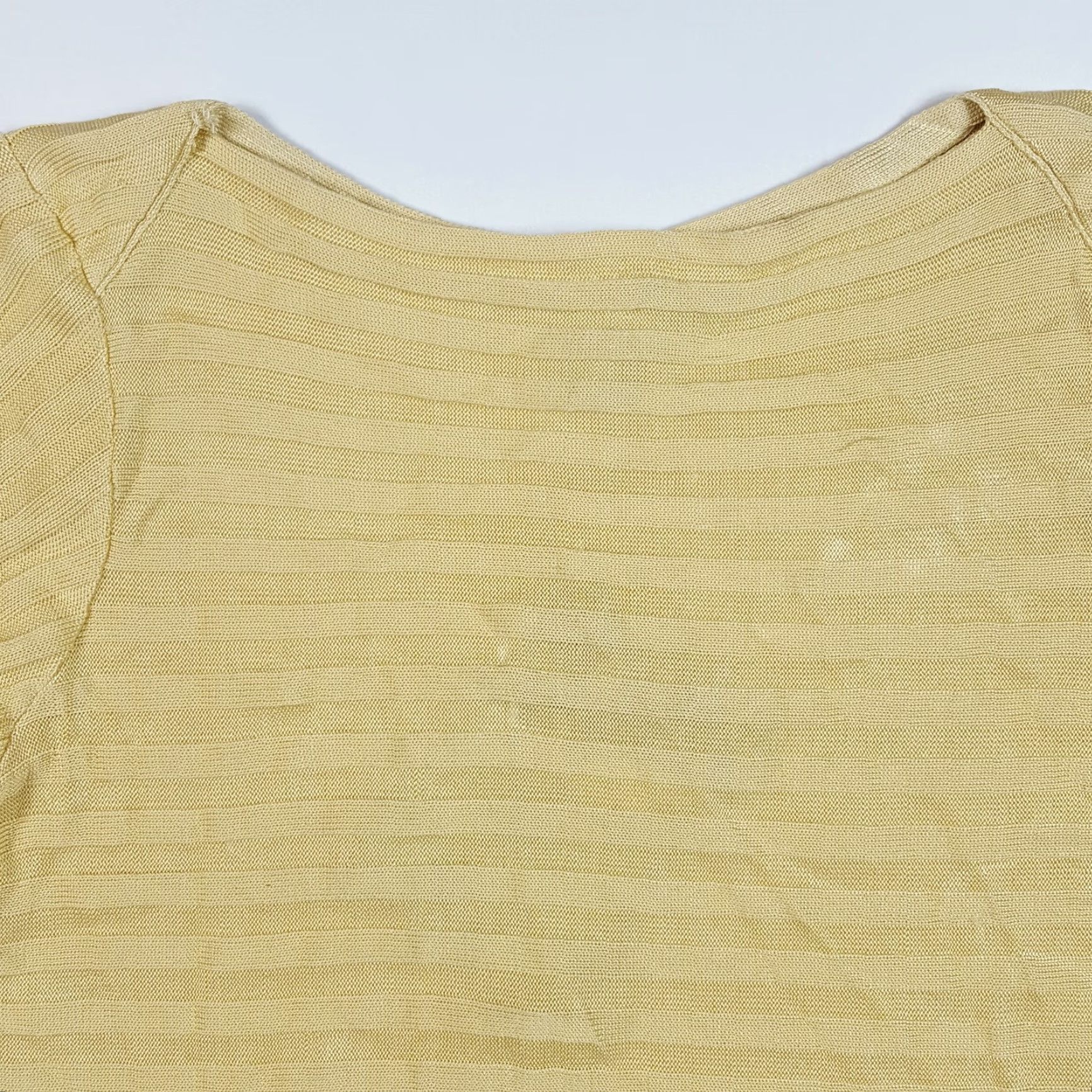 Vintage Jamie Sadock Silk Knit Golf Women’s Small Yellow Long Sleeve Blouse Shirt Top Vintage Size S / US 4 / IT 40 - 3 Thumbnail
