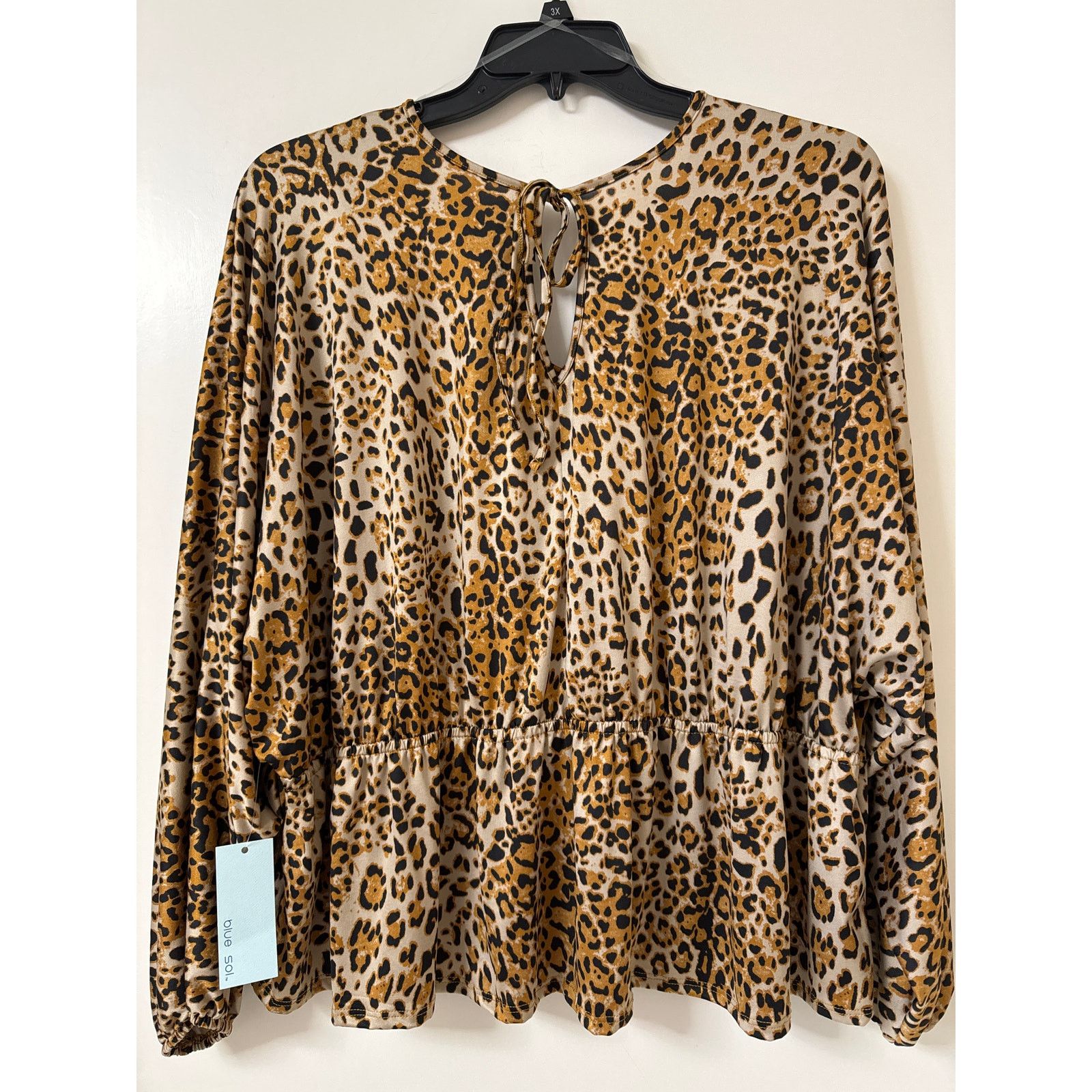 Other NWT Blue Sol 3X Blouse Animal Print Long Batwing Sleeves Size 3XL / US 20-22 - 2 Thumbnail