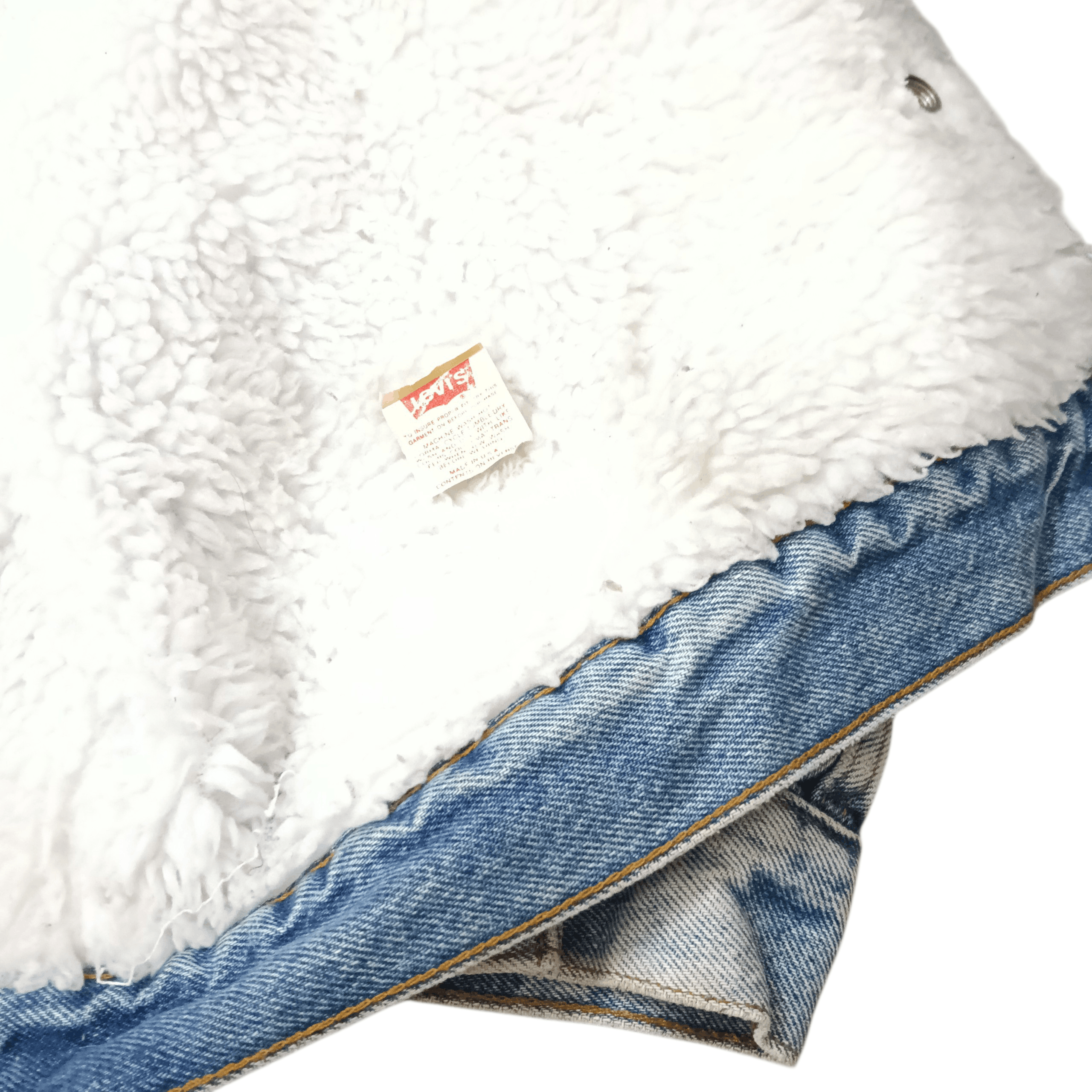 Levi's Vintage 70s 80s Levis Trucker Sherpa Denim Jacket Size US XL / EU 56 / 4 - 6 Thumbnail
