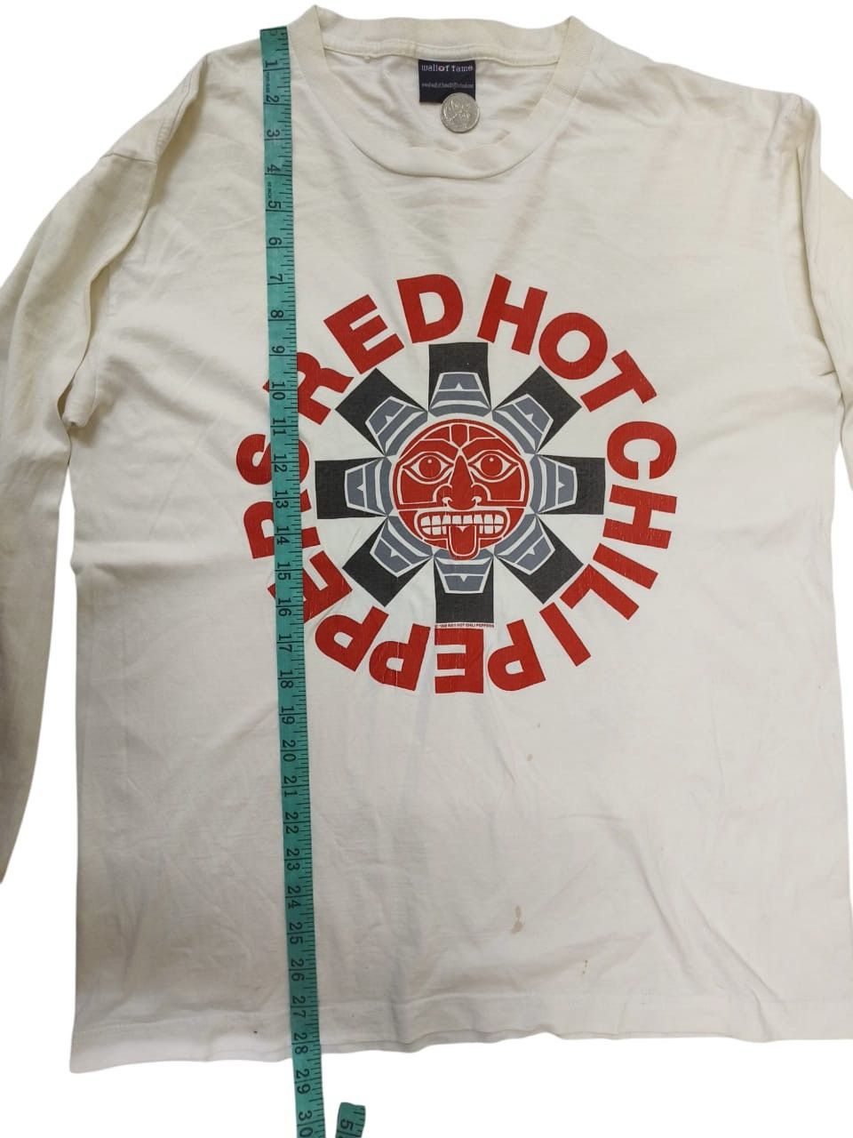 Vintage Vintage Red Hot Chili Pepper White Short Sleeve Shirt Size US L / EU 52-54 / 3 - 5 Thumbnail