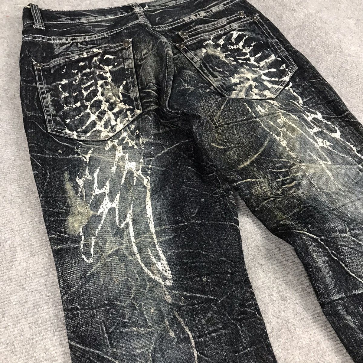 If Six Was Nine FLARE DISTRESSED NYLAUS RUSTY DENIM BOOT CUT PANTS Size US 28 / EU 44 - 12 Thumbnail