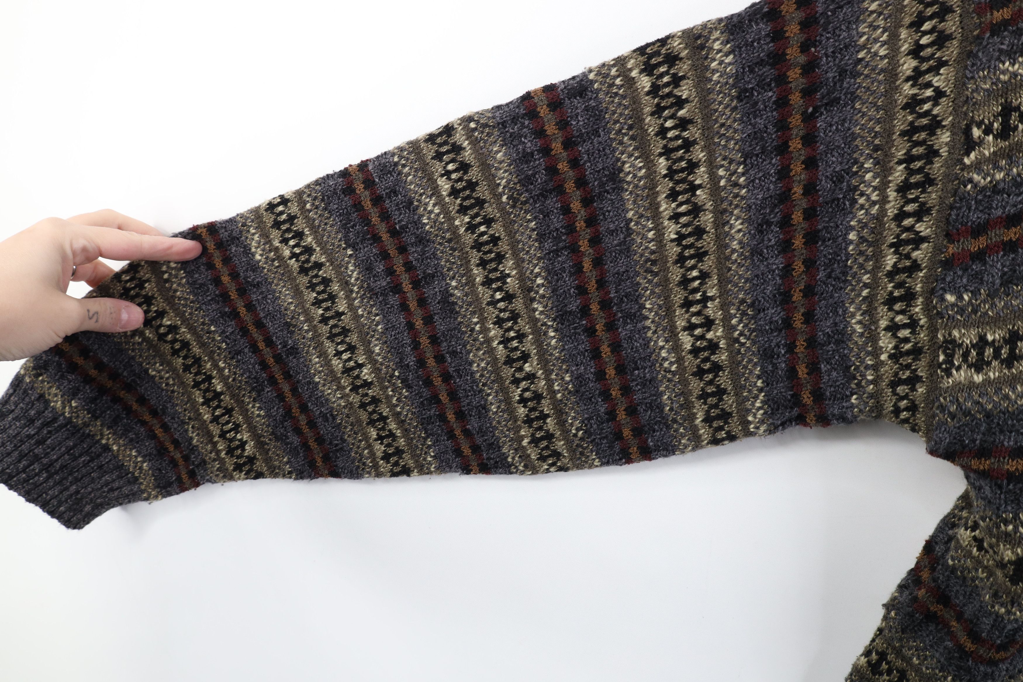 Vintage Vintage 90s Coogi Style Rainbow Fair Isle Knit Sweater Size US XL / EU 56 / 4 - 5 Thumbnail