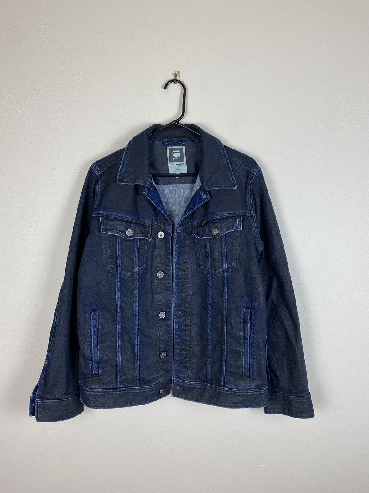 G-Star G Star Raw Waxed Denim Jacket Size US XL / EU 56 / 4 - 2 Thumbnail