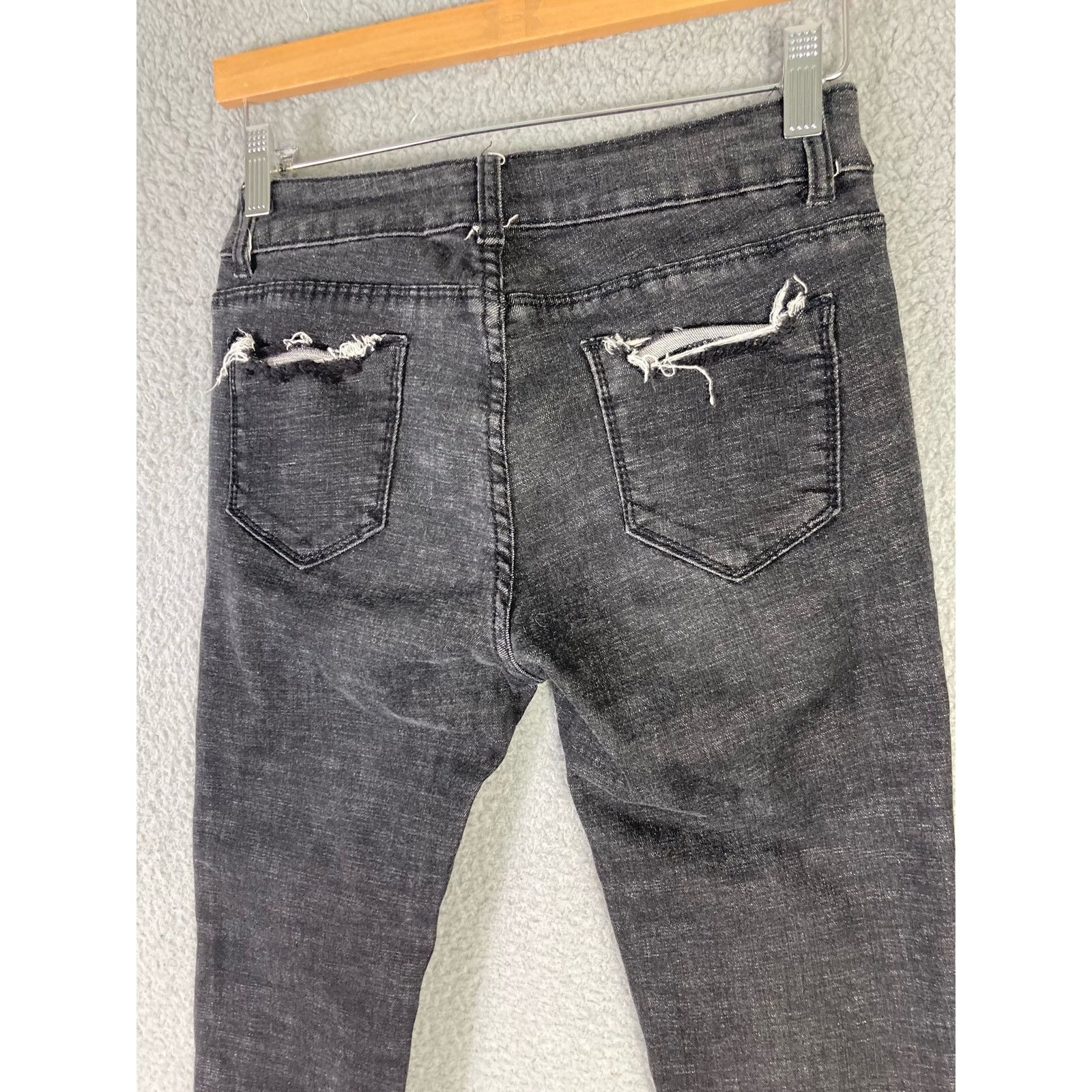 Other Women's Distressed Skinny Jeans Black Size 26 Stretch Denim Size 26" / US 2 / IT 38 - 11 Thumbnail
