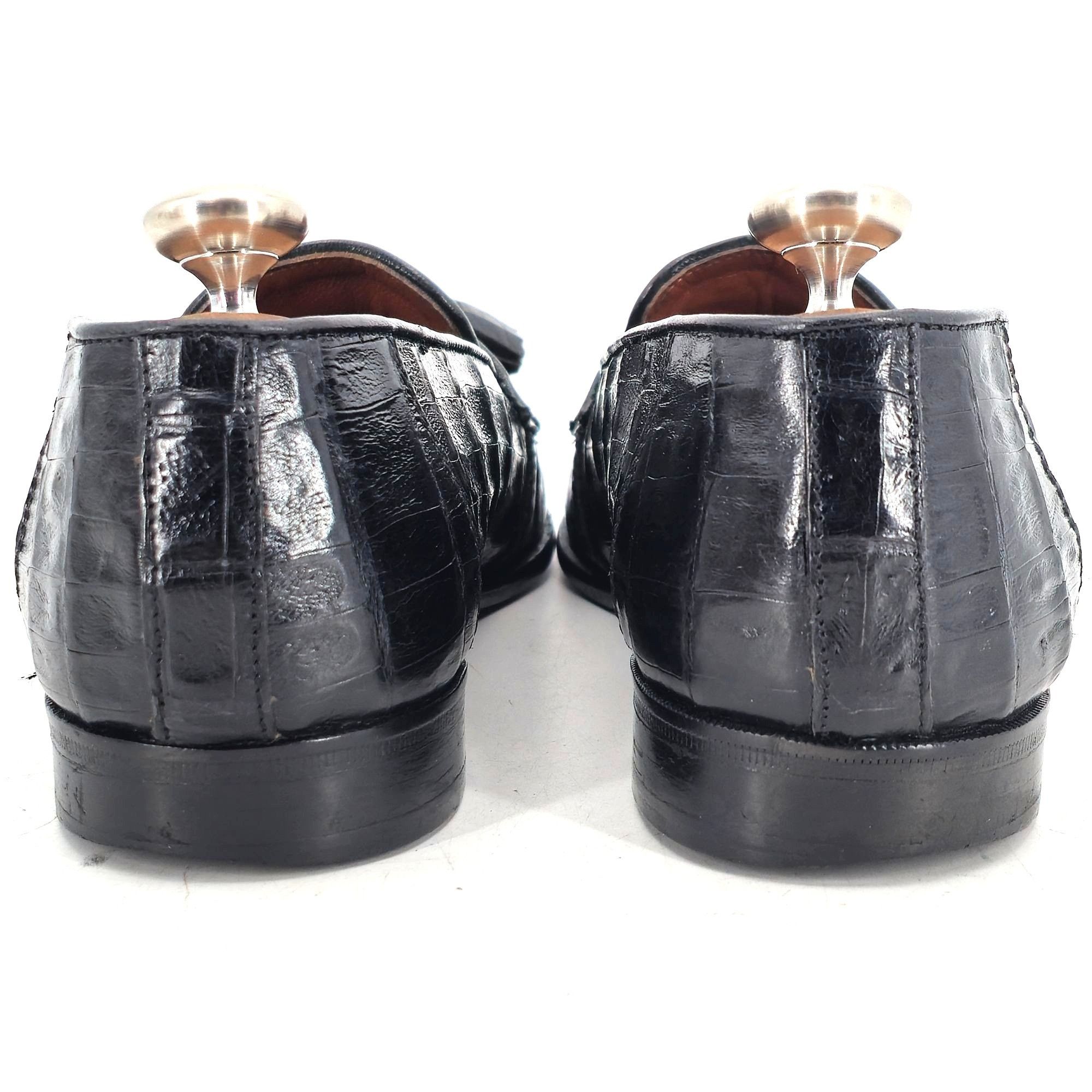 Belvedere Vintage Belvedere Exotic Full Crocodile Black Dress Shoe 8.5 Size US 8.5 / EU 41-42 - 8 Thumbnail