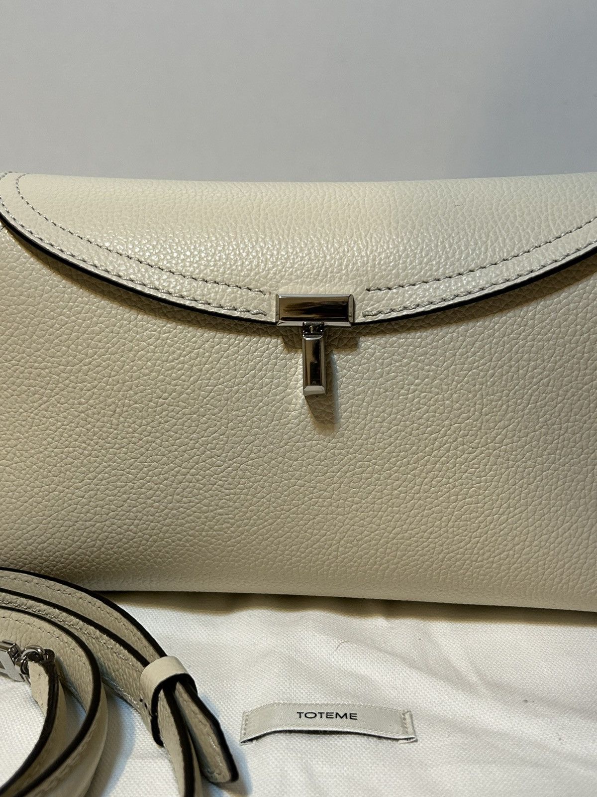 Toteme Totême T-Lock Clutch White Size ONE SIZE - 12 Thumbnail