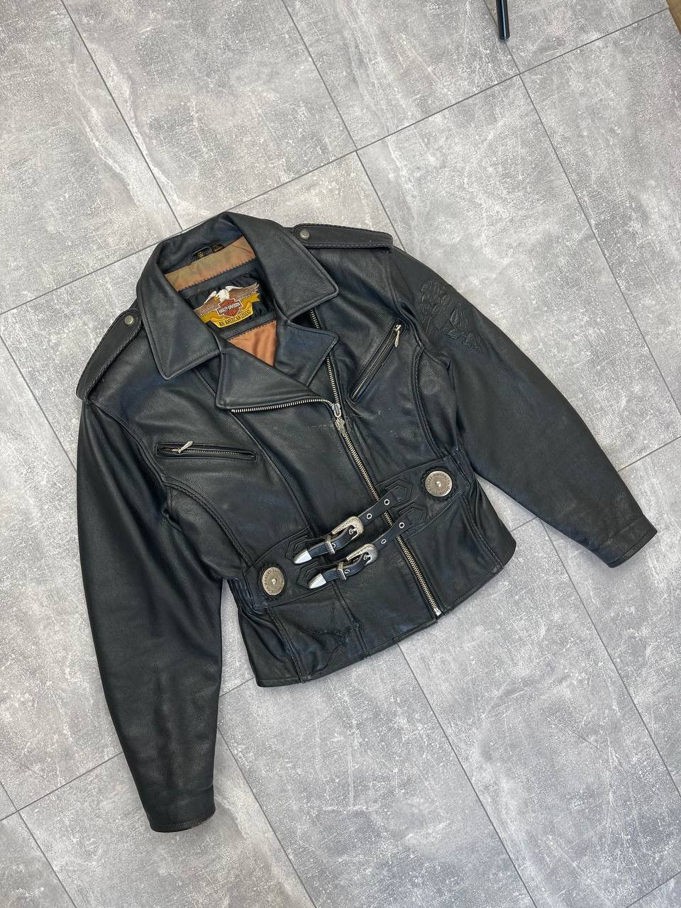 Harley Davidson Harley Davidson Vintage Leather Jacket Size S / US 4 / IT 40 - 2 Thumbnail