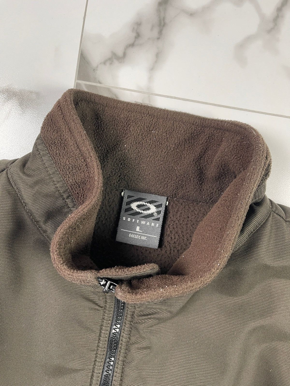 Oakley × Vintage 2000s Oakley Software Fleece Vest Brown Size US L / EU 52-54 / 3 - 3 Thumbnail