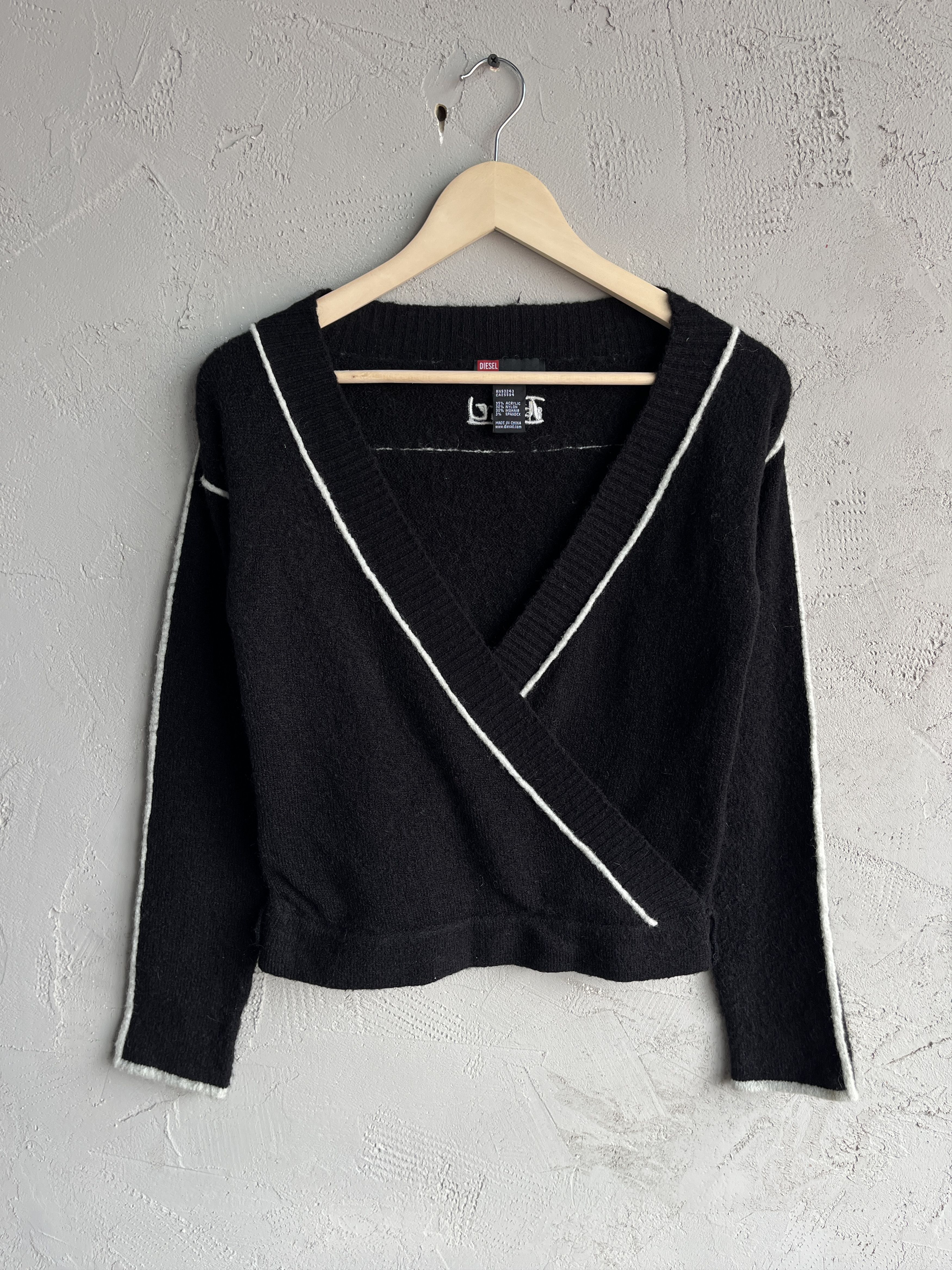 Diesel × Vintage Vintage Diesel 90s Opened Cardigan Mohair Women Sweater Size S / US 4 / IT 40 - 1 Thumbnail