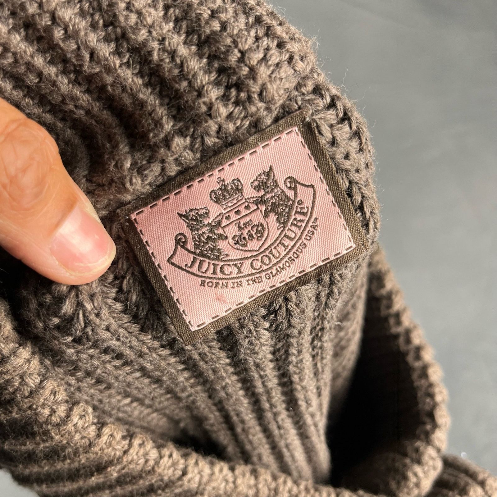 Juicy Couture Juicy Couture Chunky Knit Leather Sweater Jacket Y2K N-04 Size M / US 6-8 / IT 42-44 - 6 Thumbnail