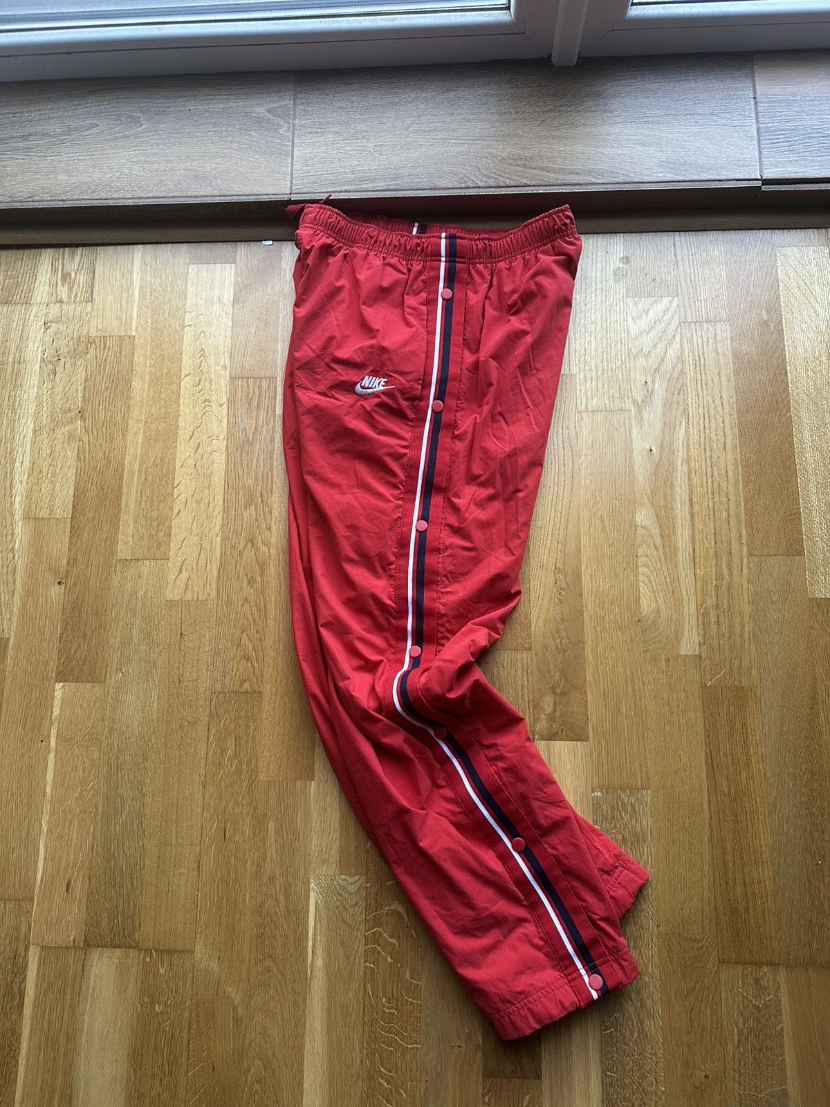 Nike Vintage Y2K Nike Red Nylon Pants Size US 32 / EU 48 - 5 Thumbnail