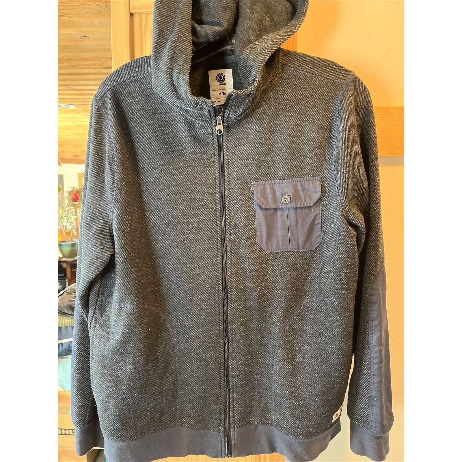 Element Element Men’s M Dark Gray Zip Hooded Cotton polyester jacket Size US M / EU 48-50 / 2 - 2 Thumbnail