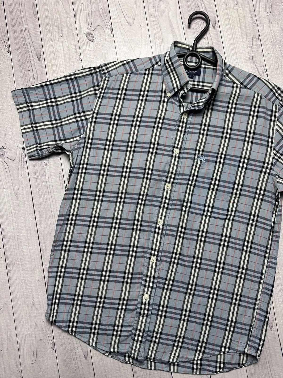 Burberry Vintage plaid blue Burberry shirt short sleeve S rare Size US S / EU 44-46 / 1 - 2 Thumbnail
