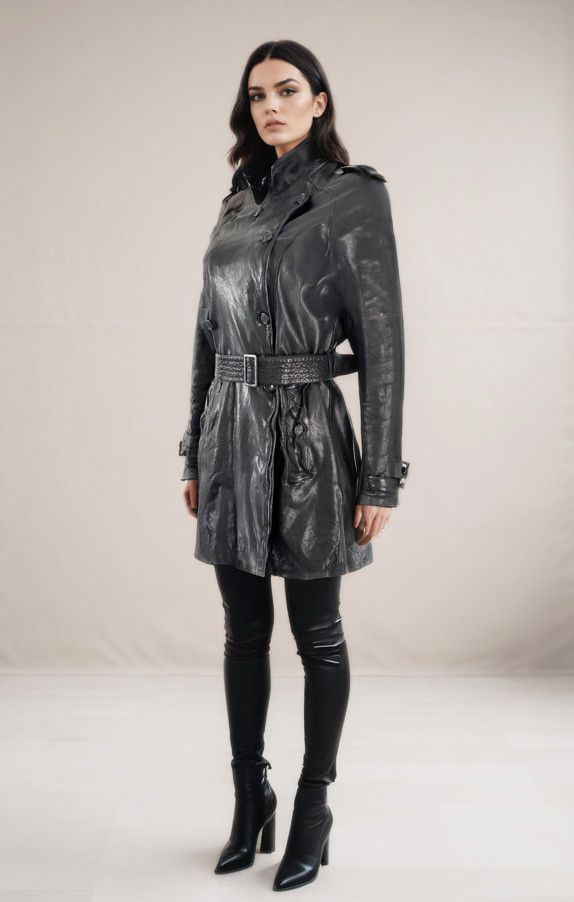 Miu Miu 9K RUNWAY MIU FW04 TRENCH Size L / US 10 / IT 46 - 1 Thumbnail
