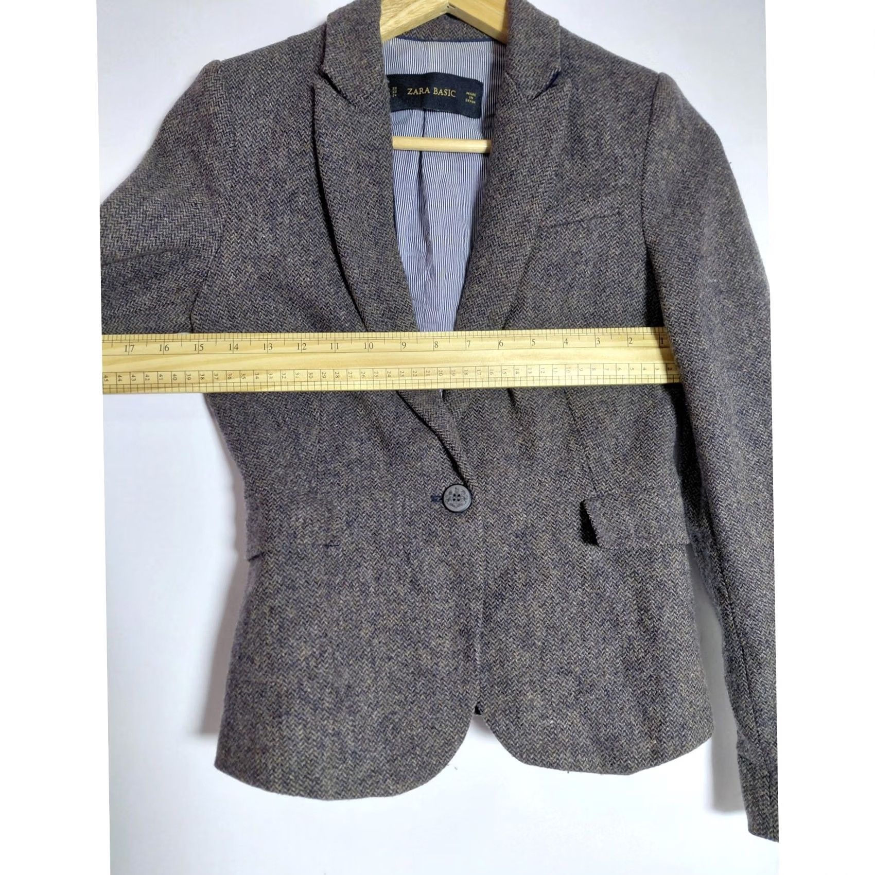 Zara ZARA BASIC Blazer Brown Solid Long Sleeve Women Size XS Size XS / US 0-2 / IT 36-38 - 5 Thumbnail