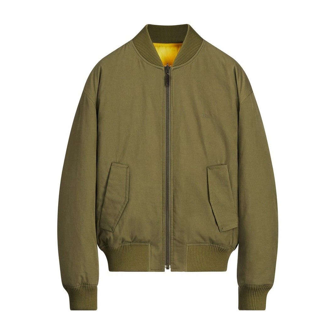 Dior DIOR $4600 Green Reversible Bomber Jacket New & Authentic (M Size US M / EU 48-50 / 2 - 1 Preview