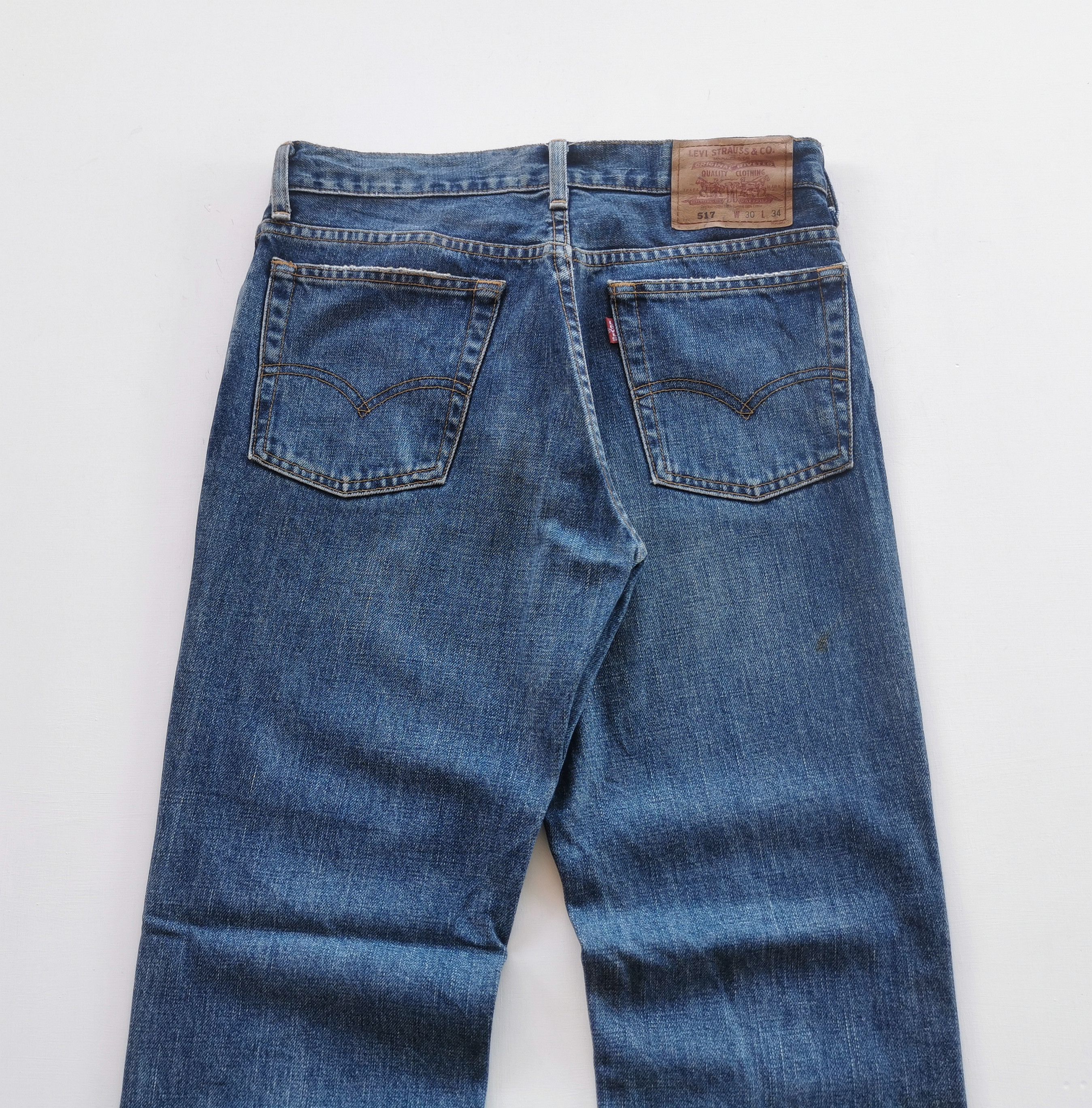 If Six Was Nine Vintage Levis 517 Flare Denim Jeans Size US 30 / EU 46 - 5 Thumbnail
