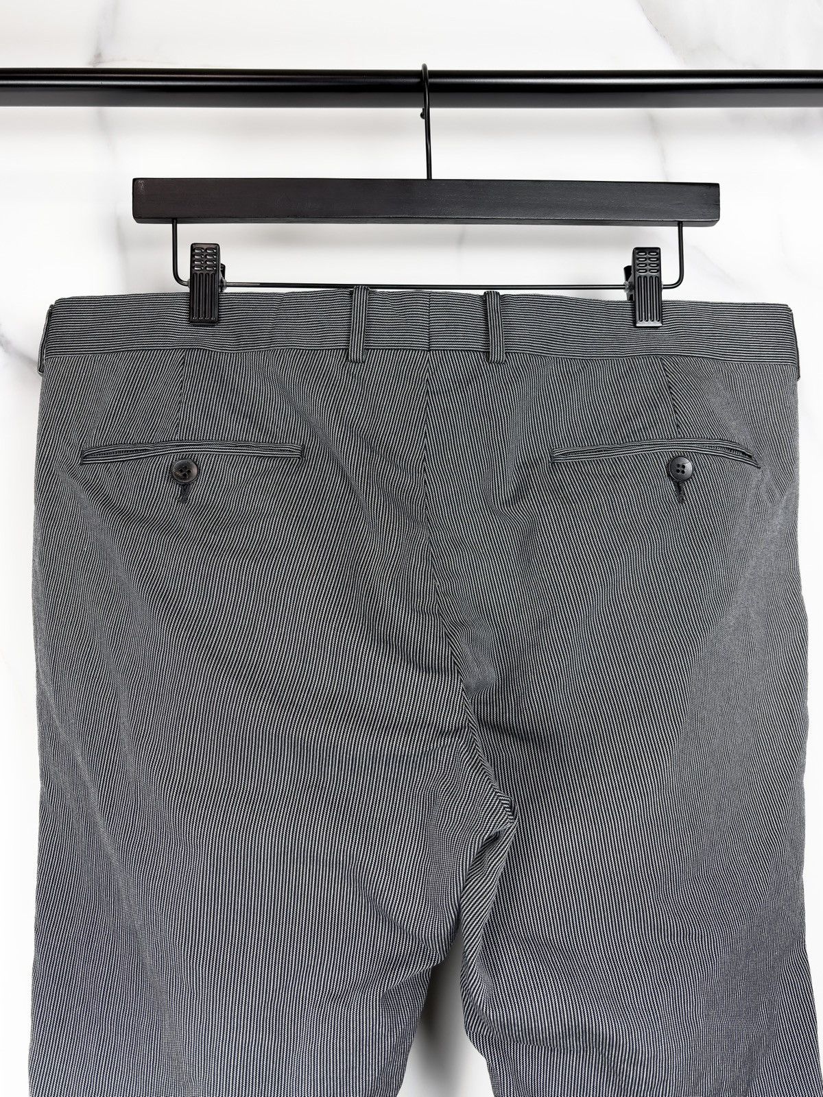 Gucci Gucci Tom Ford Vintage Cuffed Pinstripe Trousers Pants Gray Size US 34 / EU 50 - 4 Thumbnail