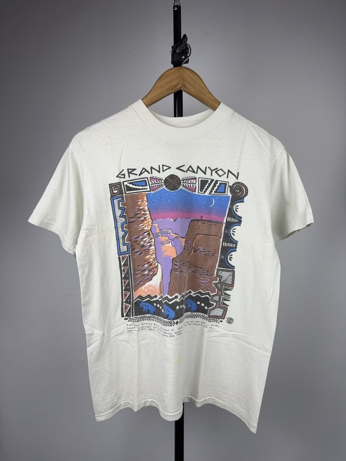 Vintage Vintage 90s Retro Grand Canyon Graphic Art Tee Oneita USA S Size US S / EU 44-46 / 1 - 1 Thumbnail