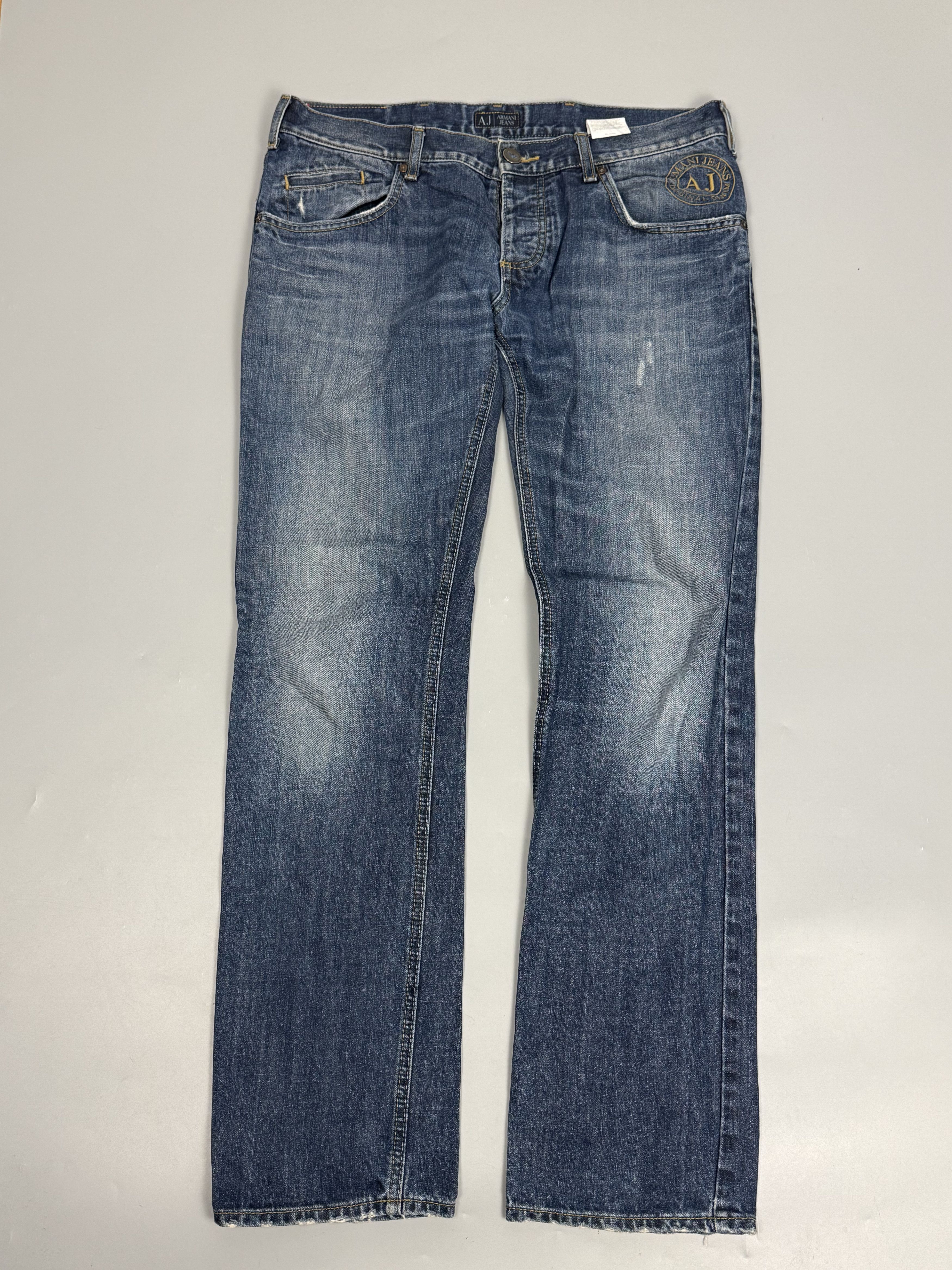 Armani Vintage Armani Jeans straight denim Size US 34 / EU 50 - 1 Thumbnail