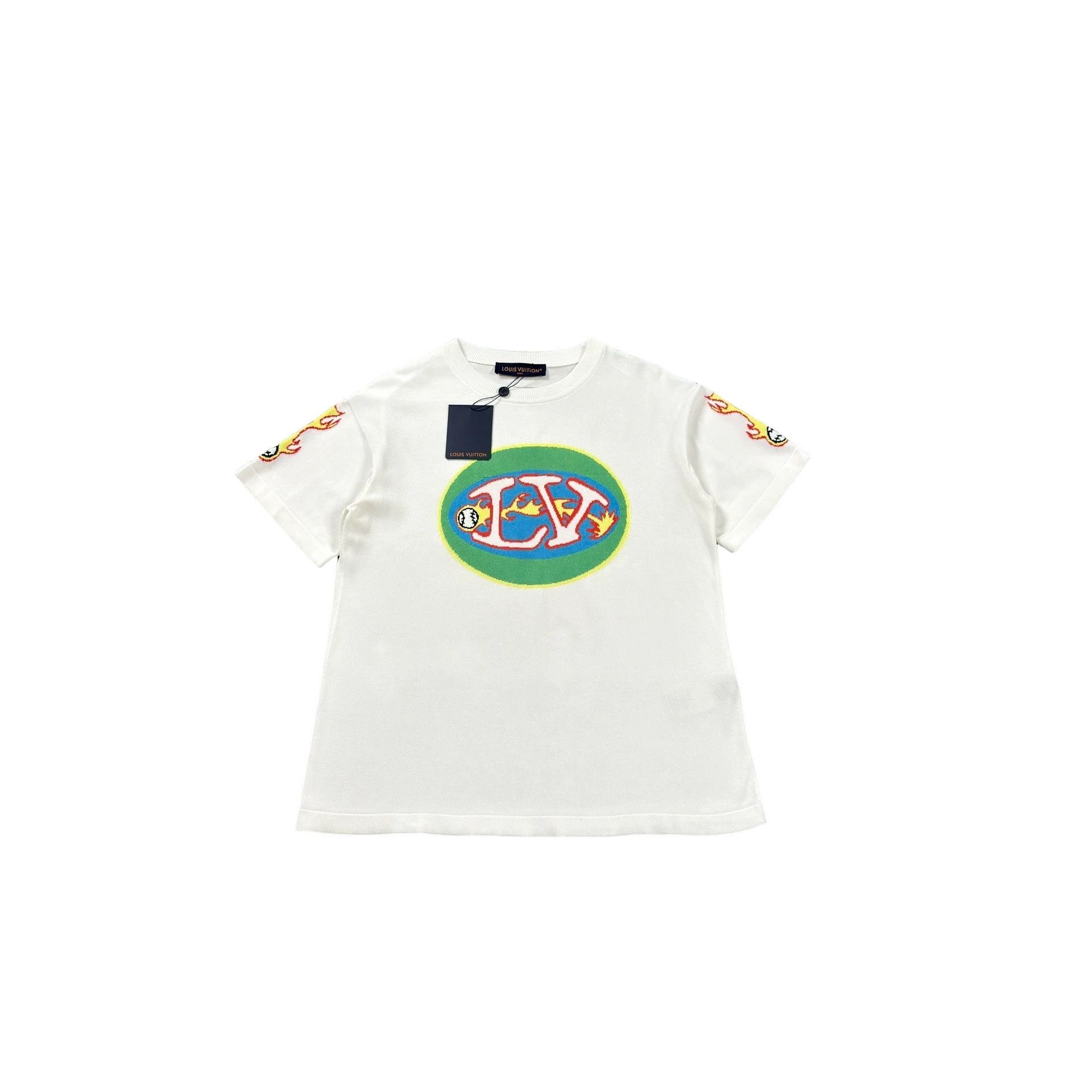 Louis Vuitton Louis Vuitton Flame Graphic Knit T-Shirt Size S Size US S / EU 44-46 / 1 - 1 Thumbnail