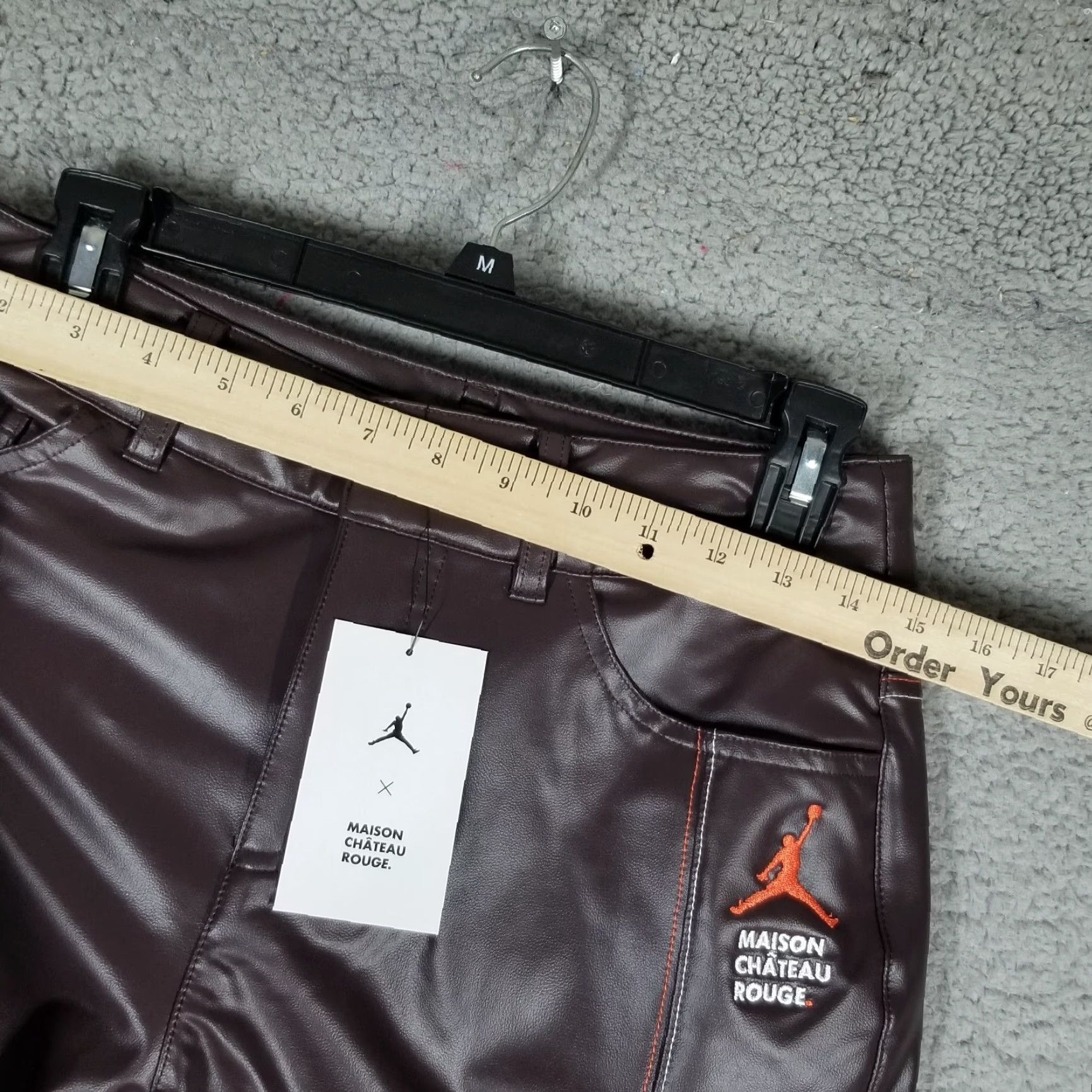 Nike VINTAGE Nike Air Jordan x Maison Château Rouge Pants Women 6 Brown & Sail Straight Leg NWT Womens Size 6 Size 28" / US 6 / IT 42 - 3 Thumbnail