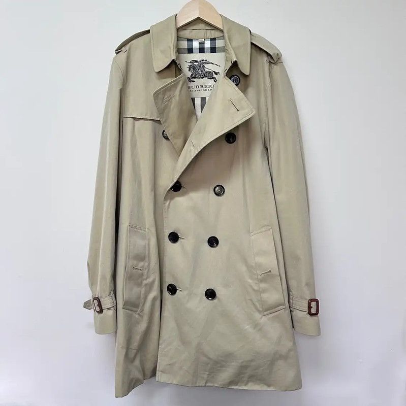 Burberry Burberry Classic Khaki Cotton Trench Coat Size L / US 10 / IT 46 - 1 Thumbnail