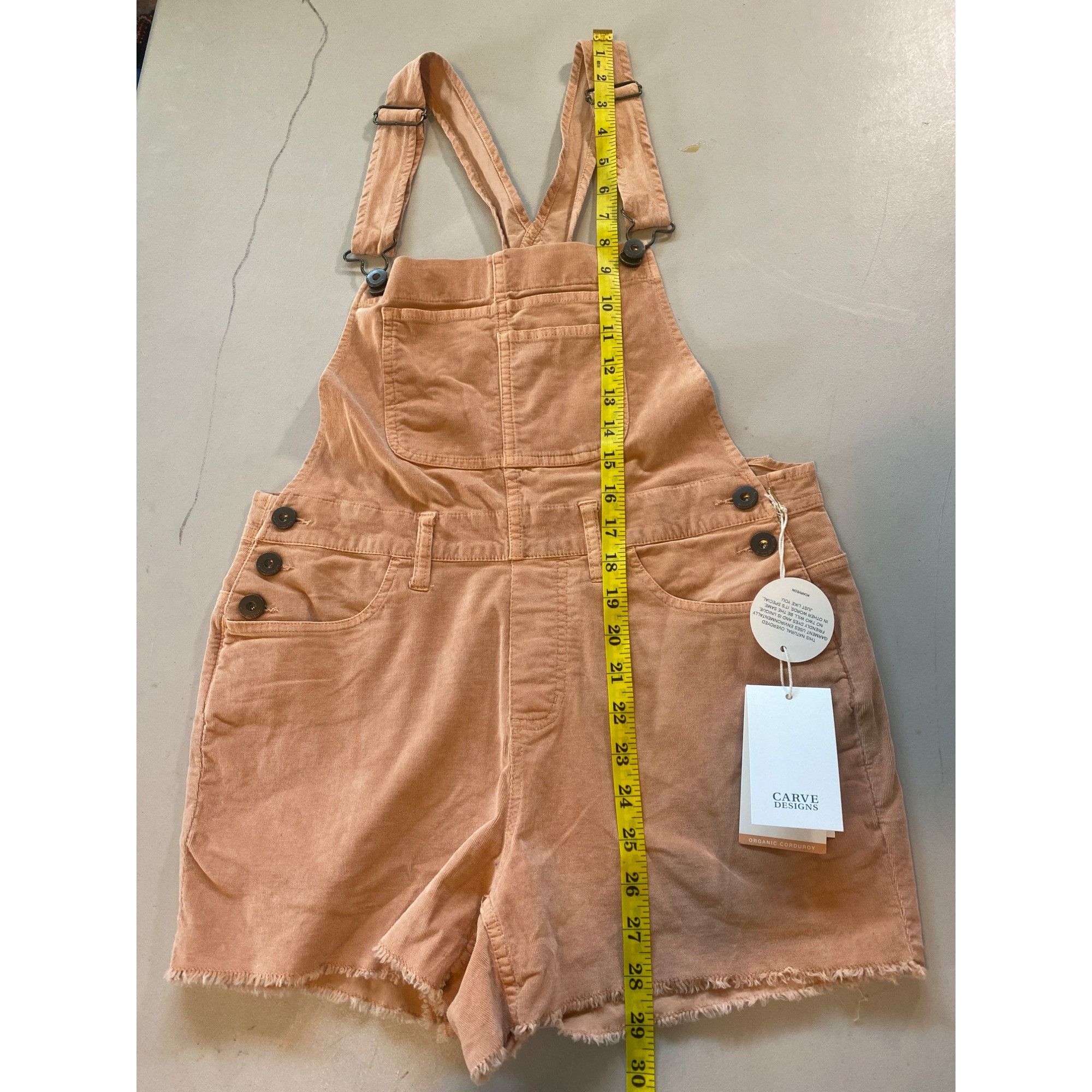 Other NWT Carve Designs Women's 6 Jason Overall Short Washed Pink Size 28" / US 6 / IT 42 - 15 Thumbnail